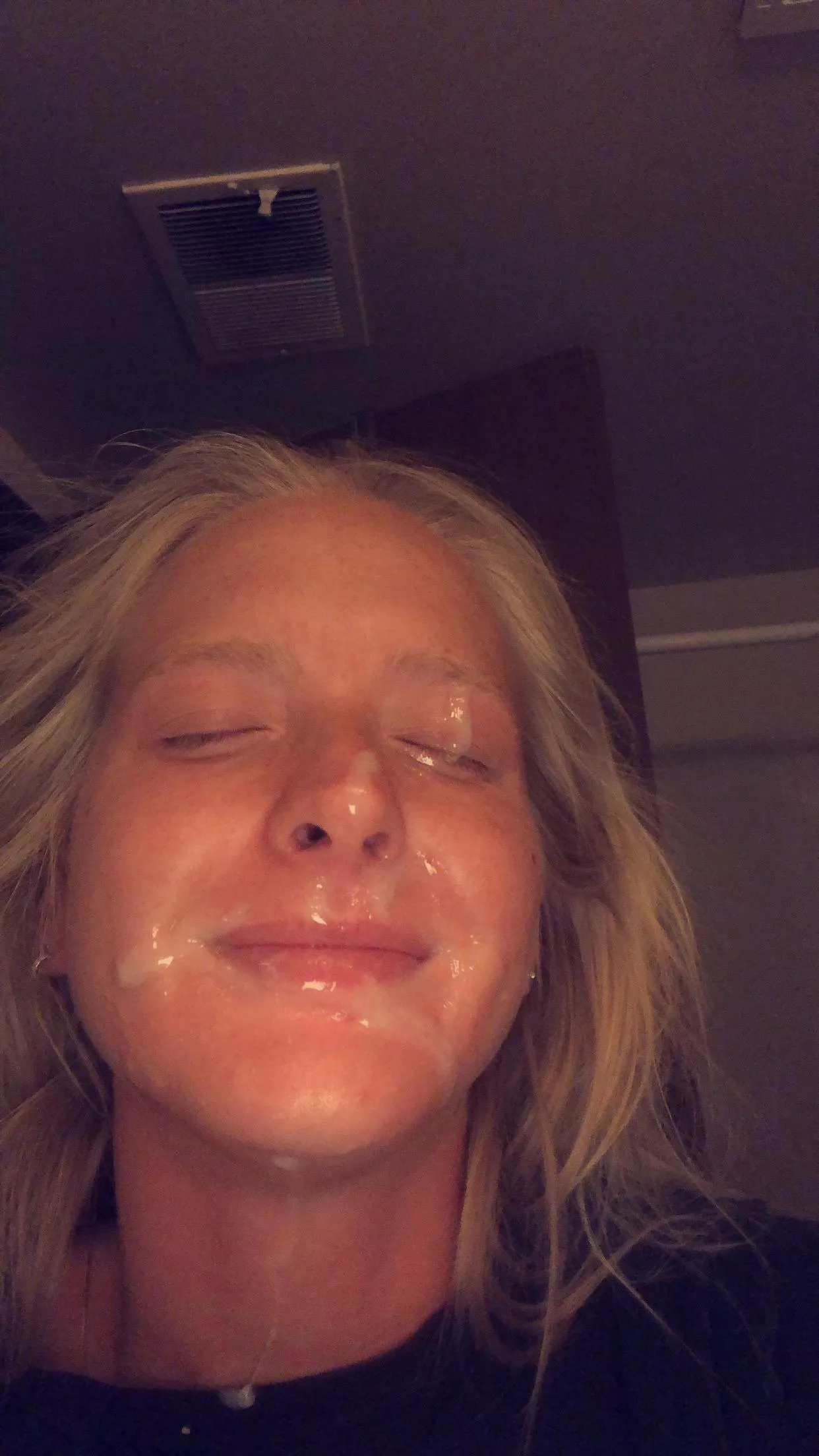 Damm she looks good covered in cum!