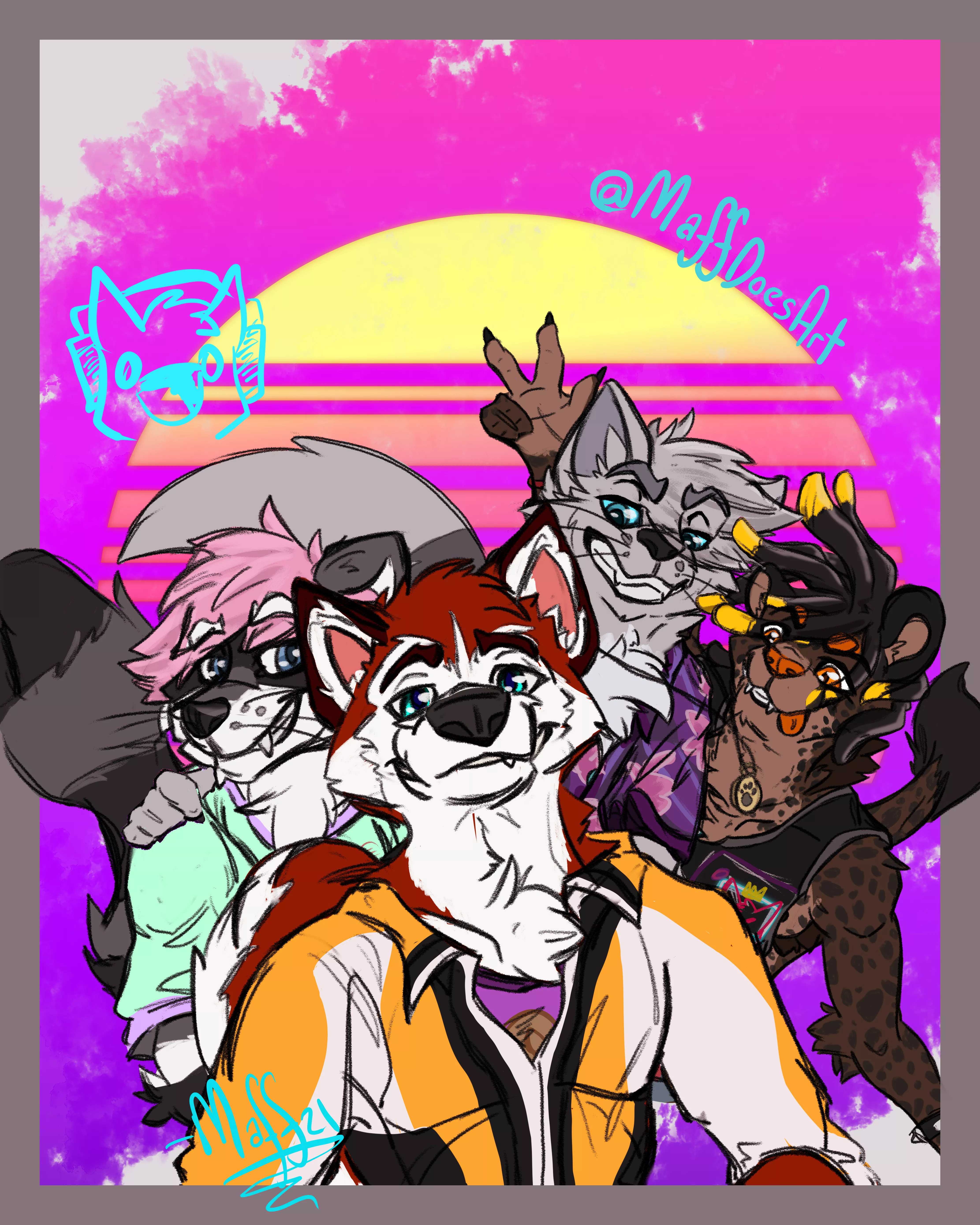 Denfur Series: The Squad. Art: @MaffDoesArt on Twitter