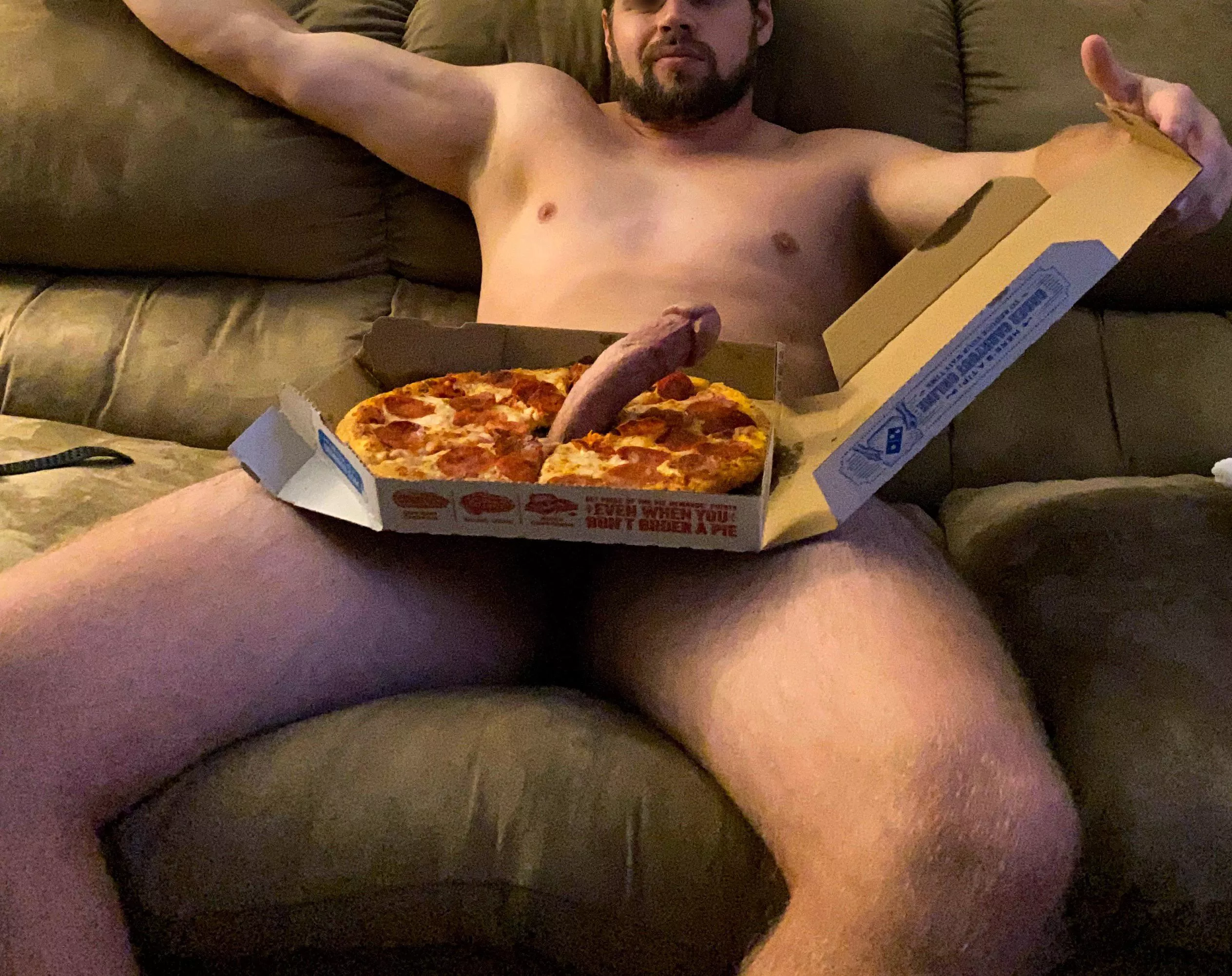 Did someone order a pizza with extra sausage😏 *cue cheesy porno music*