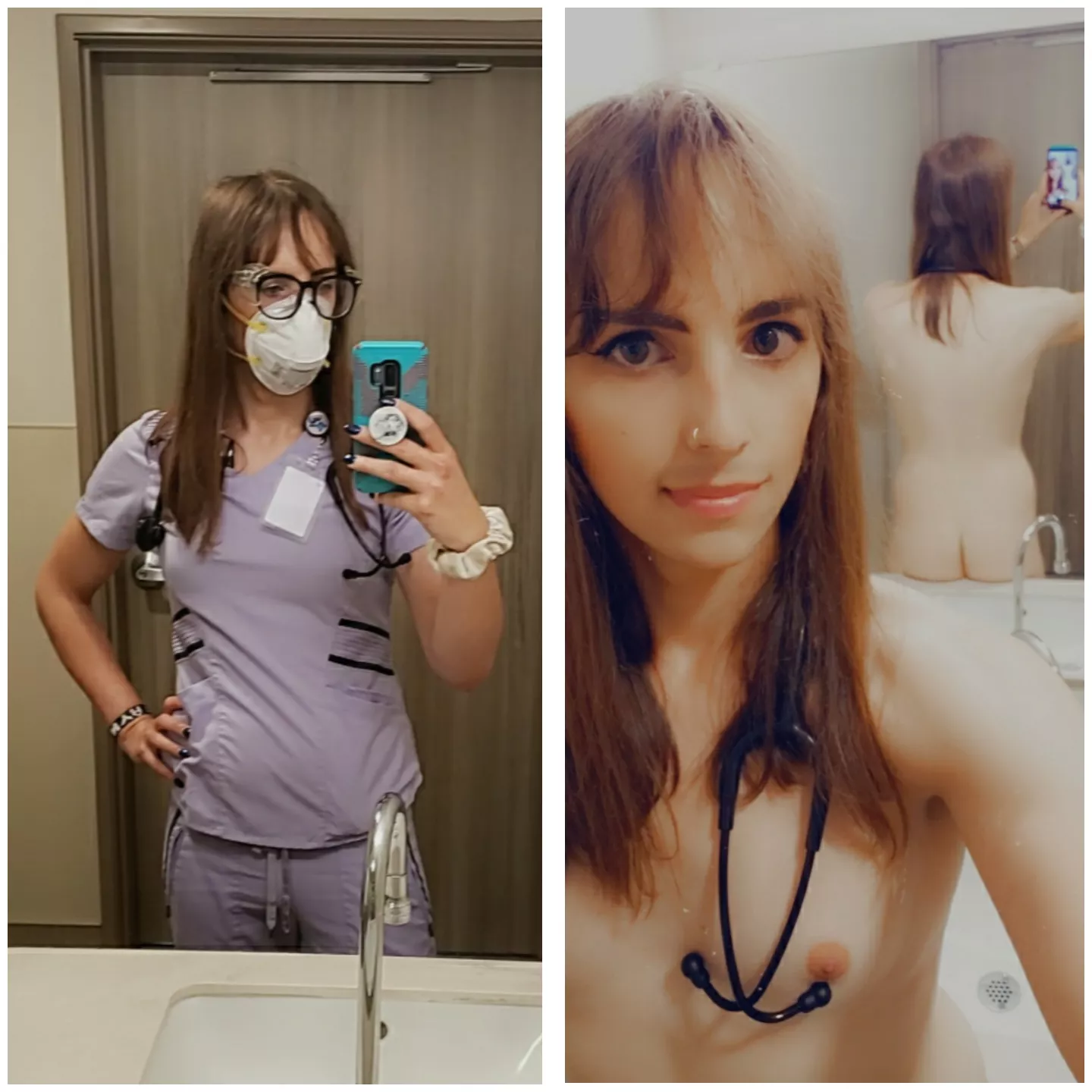 Do my scrubs look better on or off?