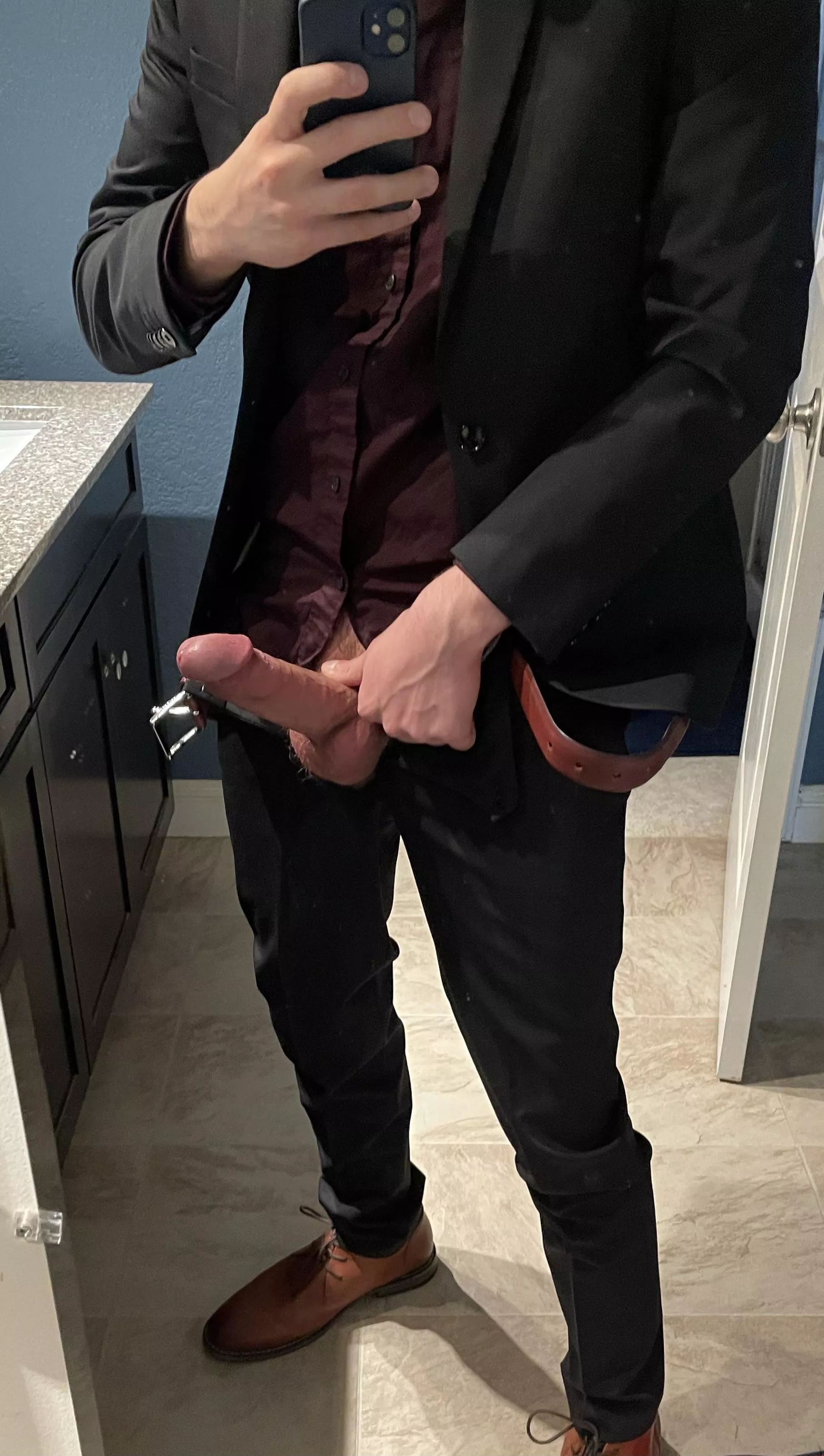 Do yâ€™all like big cock in a suit?