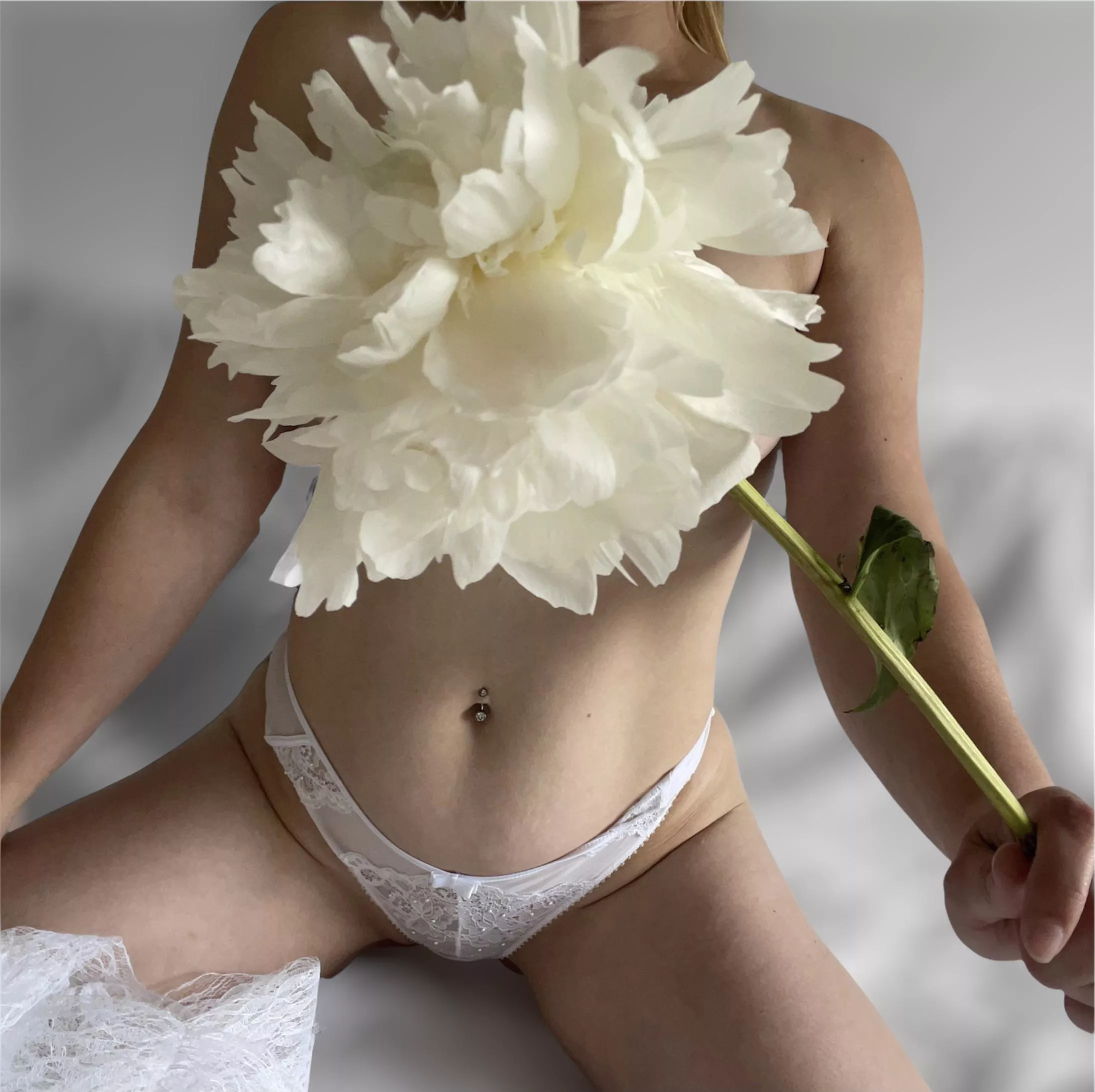 Do you like flowers and white panties?