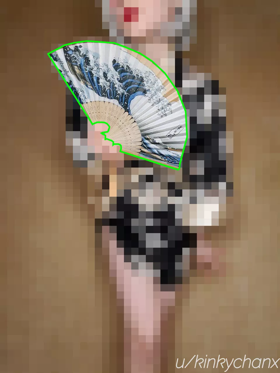 Do you like my hand fan, beta? It would be better if you do, 'cause it's the only thing that I left uncensored for you today.