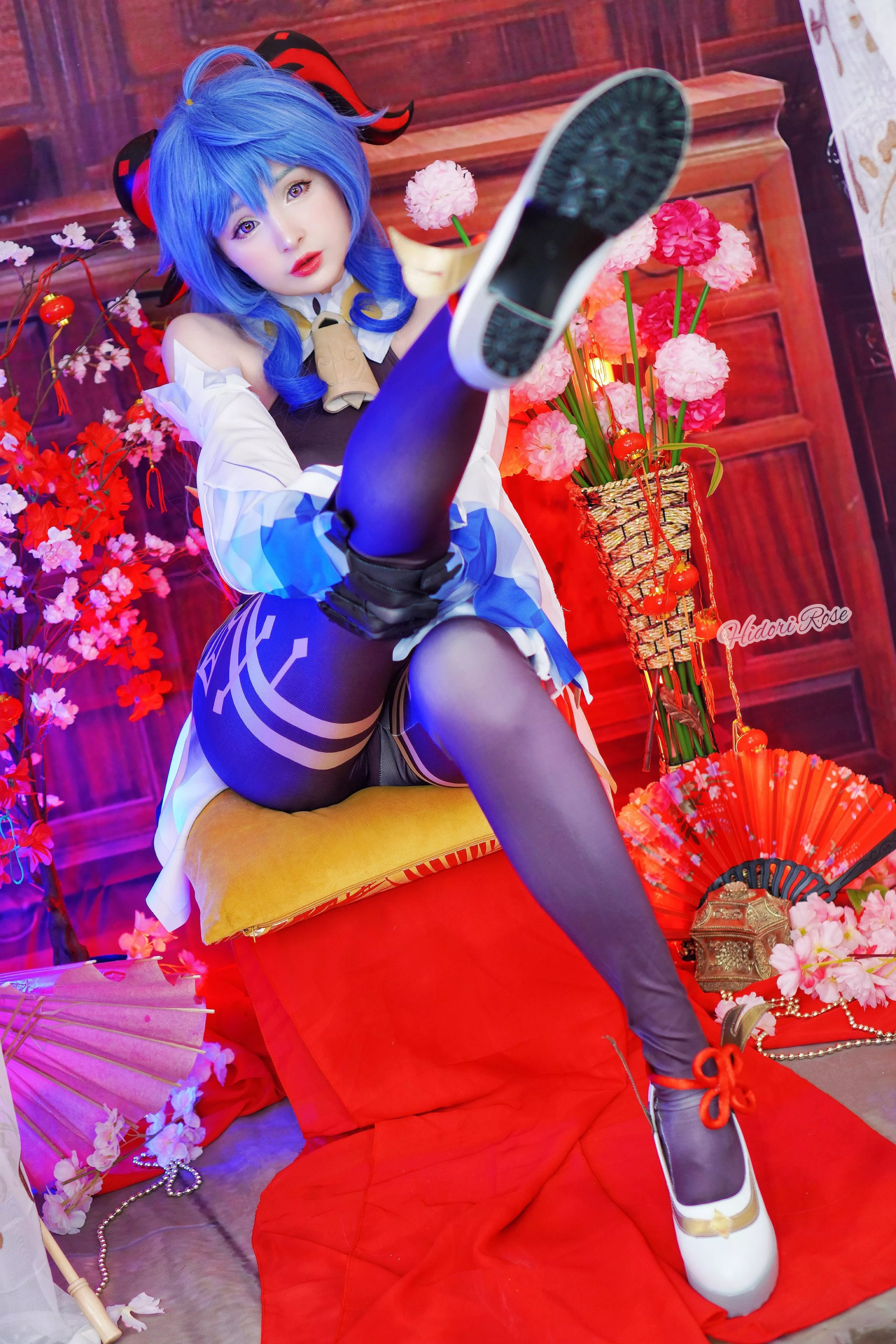 Do you like silky thighs? (Ganyu cosplay from Genshin Impact)