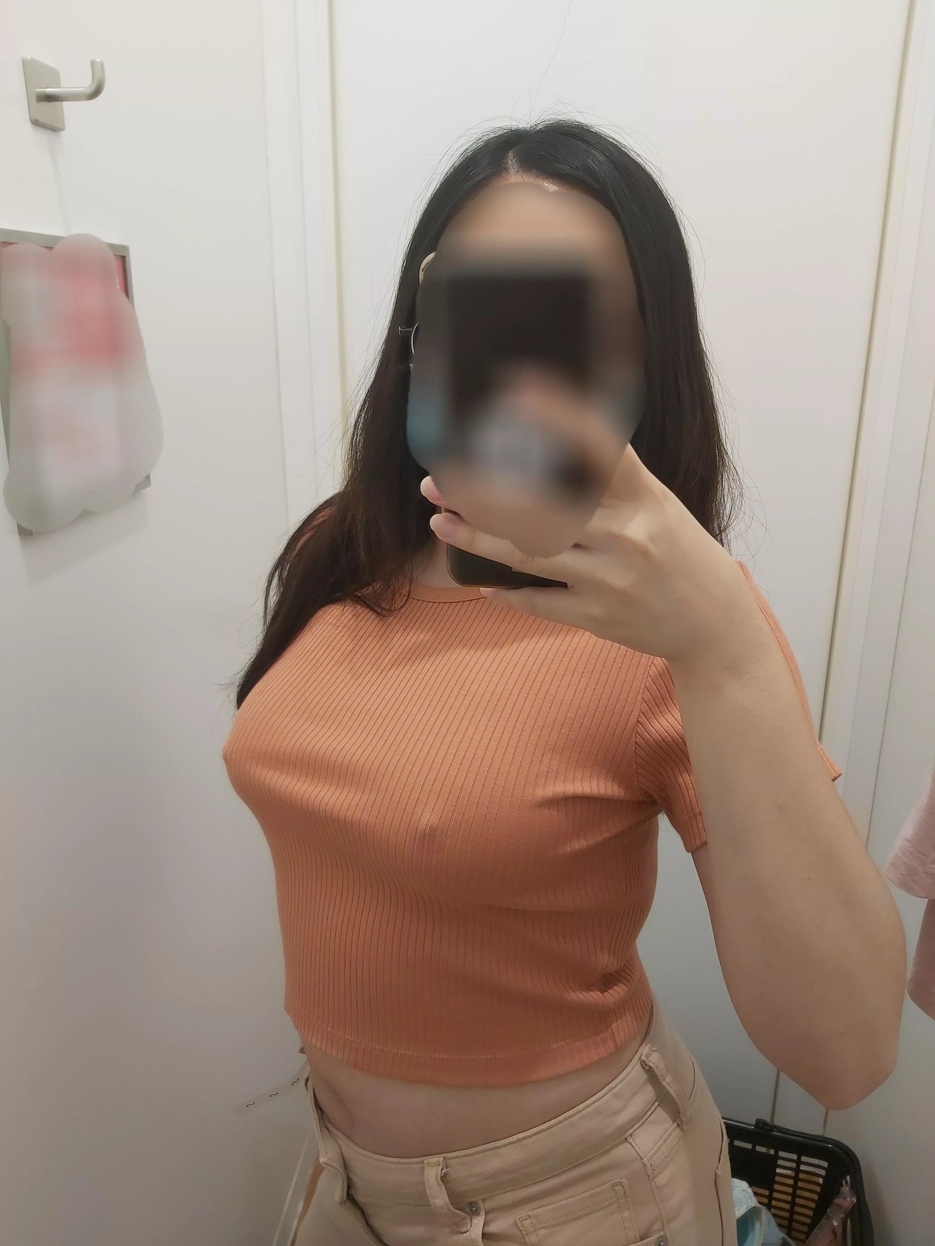 Doing some fitting in the fitting room. How do I look?