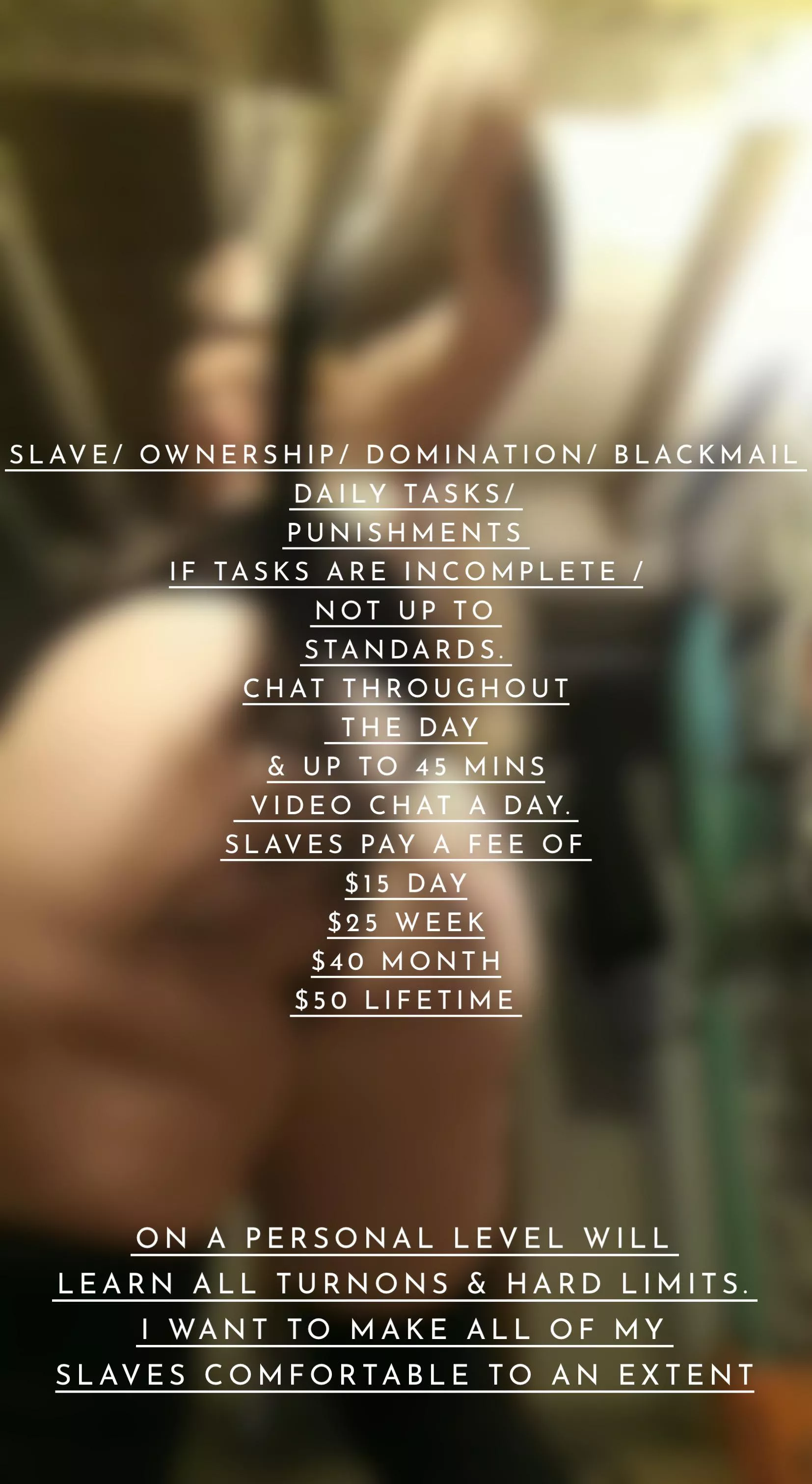 [domme] in seek of obedient slaves