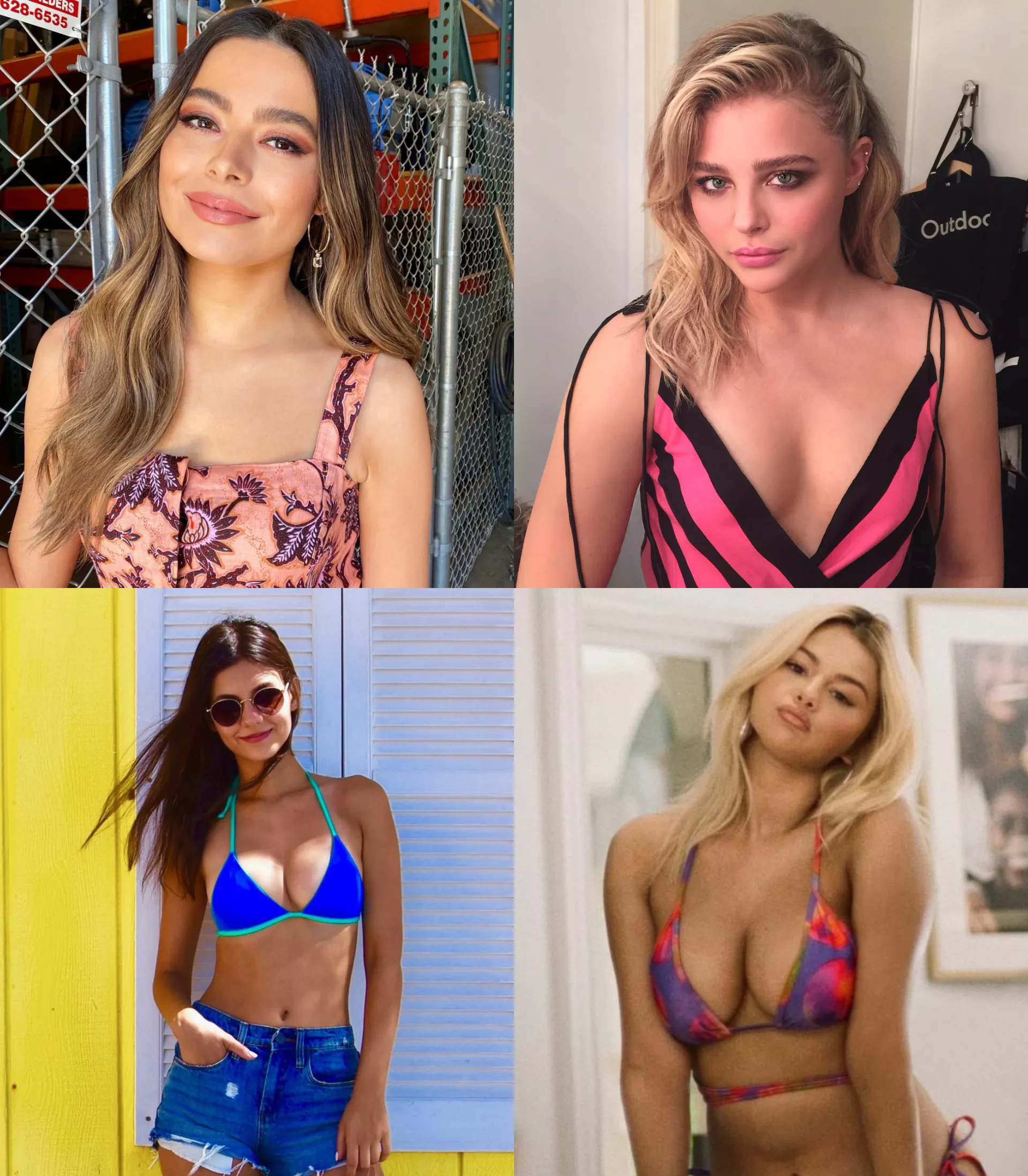 double blowjob from Miranda Cosgrove and Chloe Grace Moretz or threesome with Selena Gomez and Victoria Justice. What would you take and why