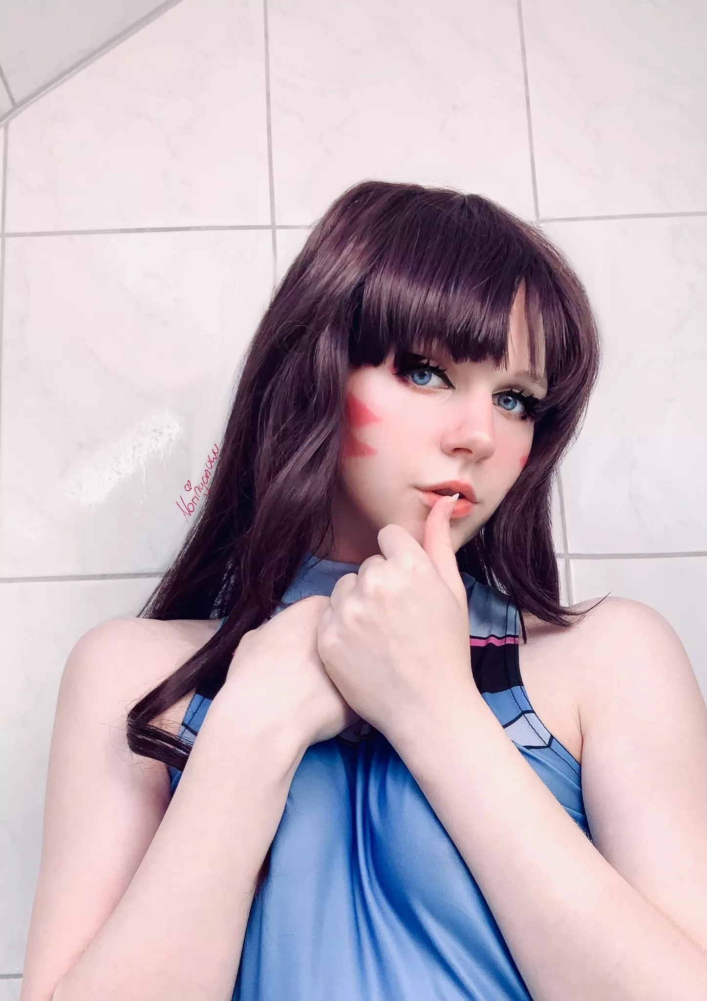 DVA took a bath. Care to join her? D.Va from Overwatch by x_nori_ [Self]