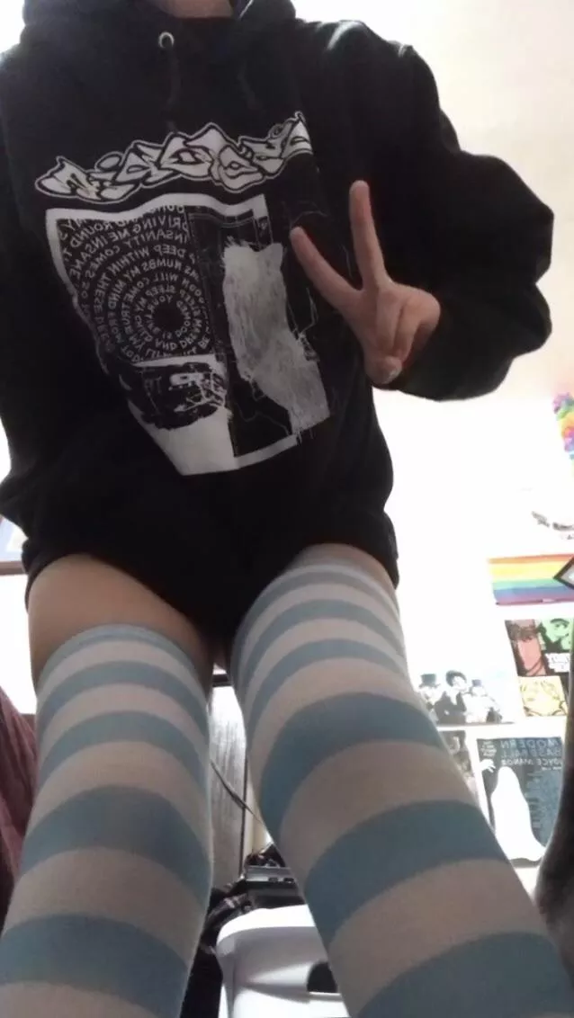 dystopia hoodie and thigh highs <: