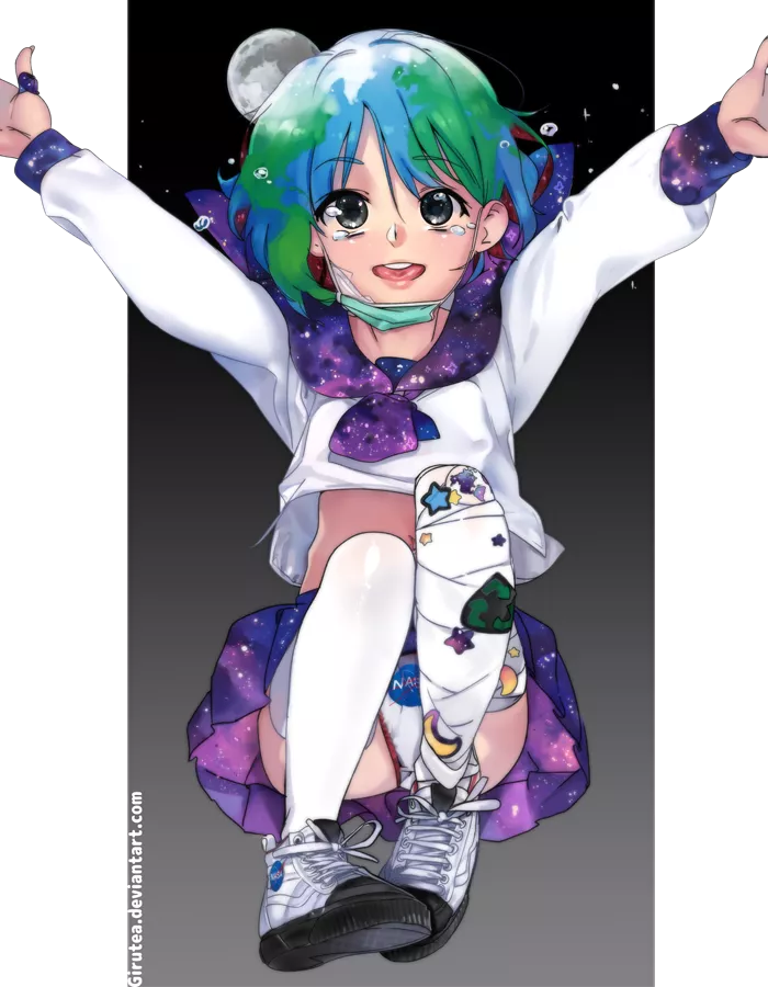 Earth-chan by girutea