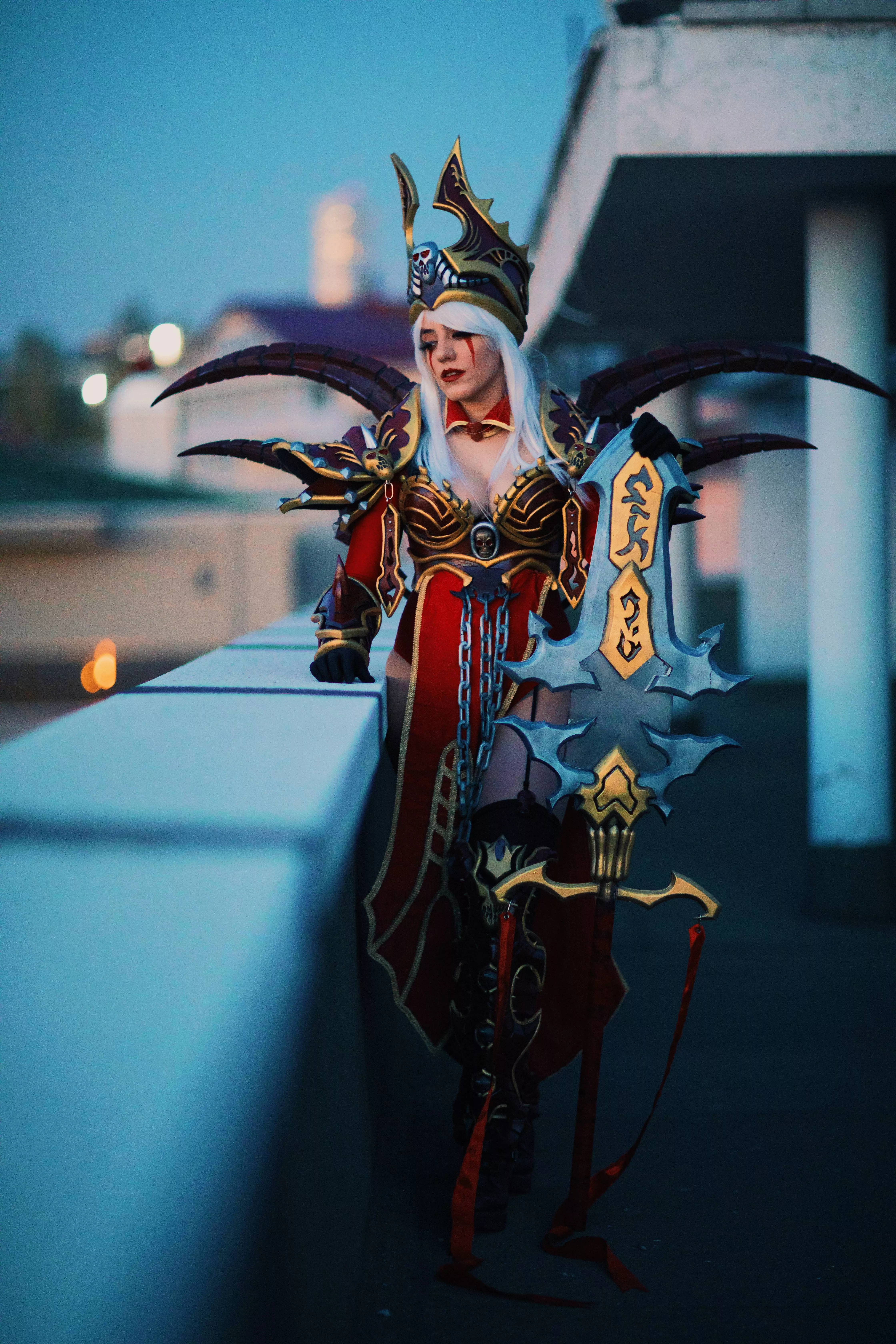 Ebon Blade Whitemane designed by zachfisherart and also I liked this one so cosplayed by me tehee ðŸ¥³