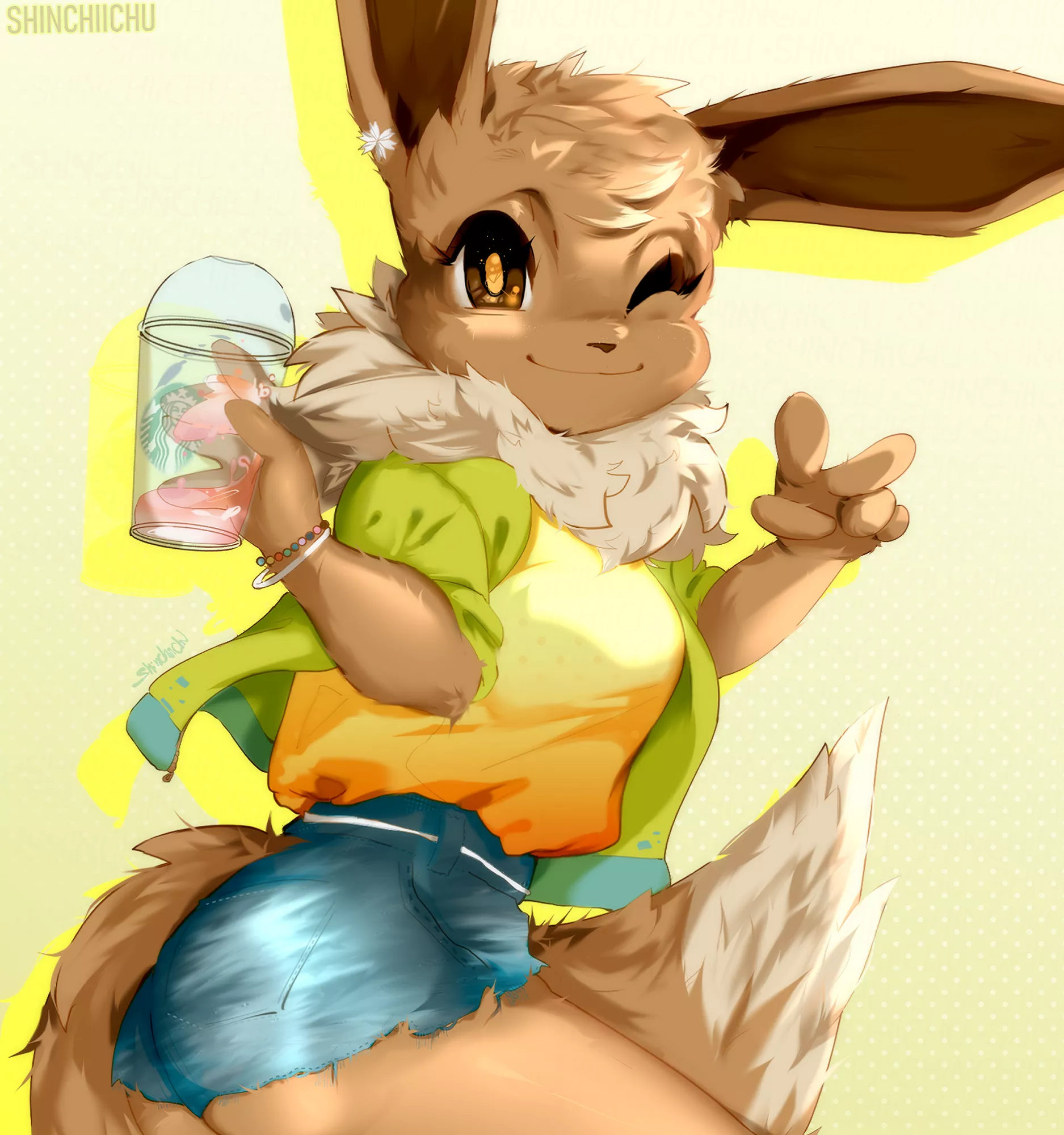 Eevee goes to your college! [Art by me, Shinchiichu]