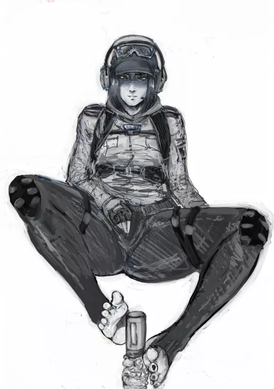 Ela using one of her mines for... practice [wronghoka]