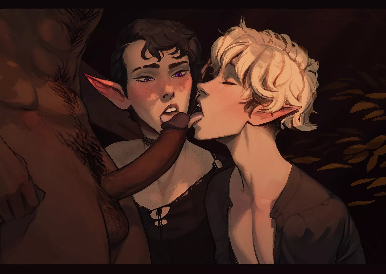 Elf boys are great at sucking and licking (artist: incase)