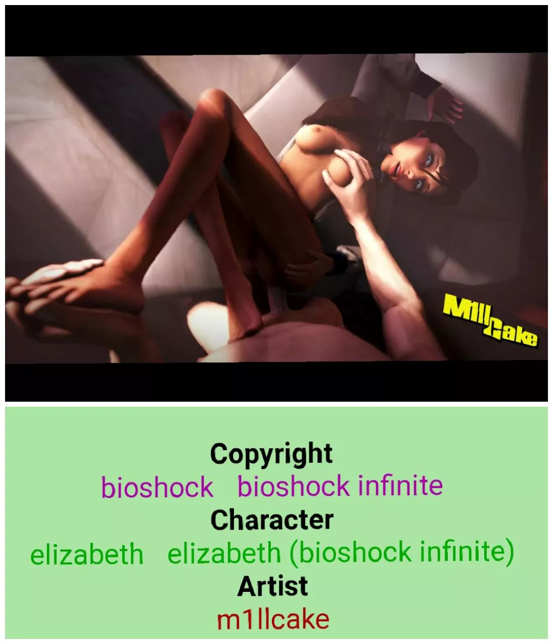 Elizabeth in a refreshing position (by m1llcake) found on Rule 34. Link in comments.