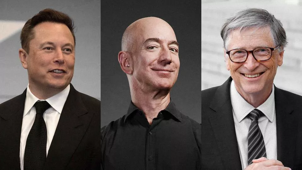 Elon Musk, Jeff Bezos, Bill Gates