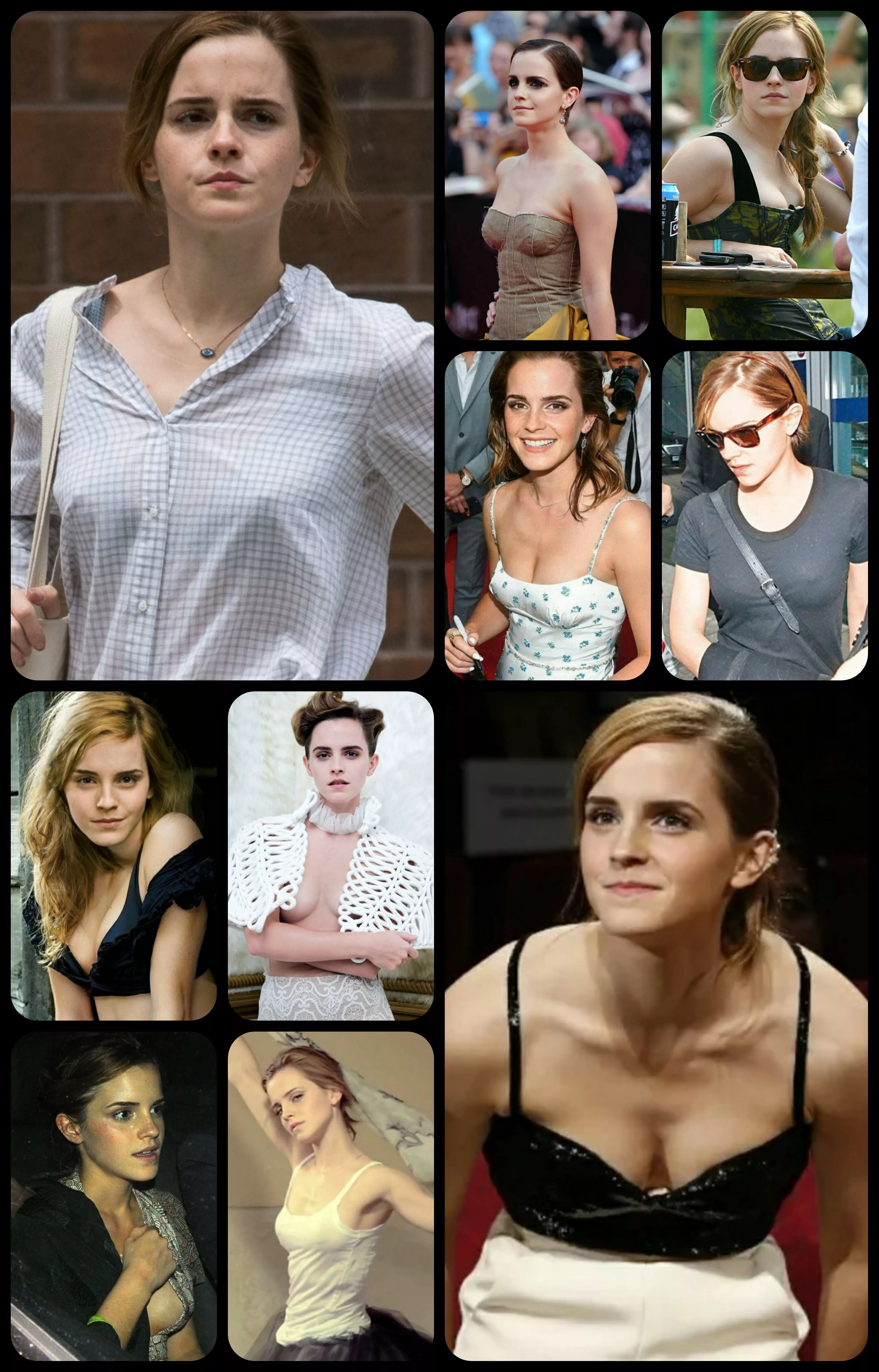 Emma Watson... pokies and cleavage collage