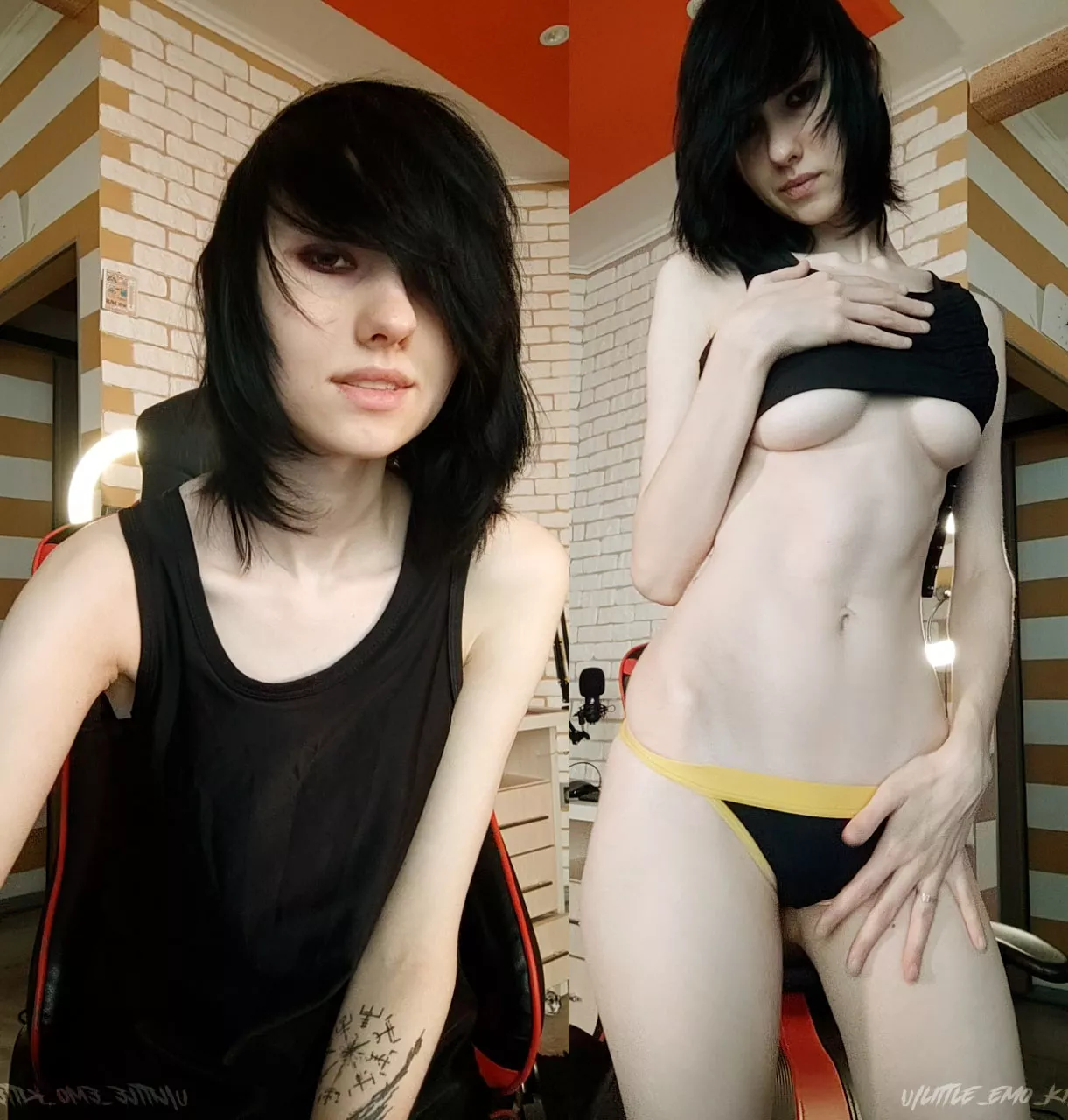 Emo tomboy underboob. 3 better words exist?