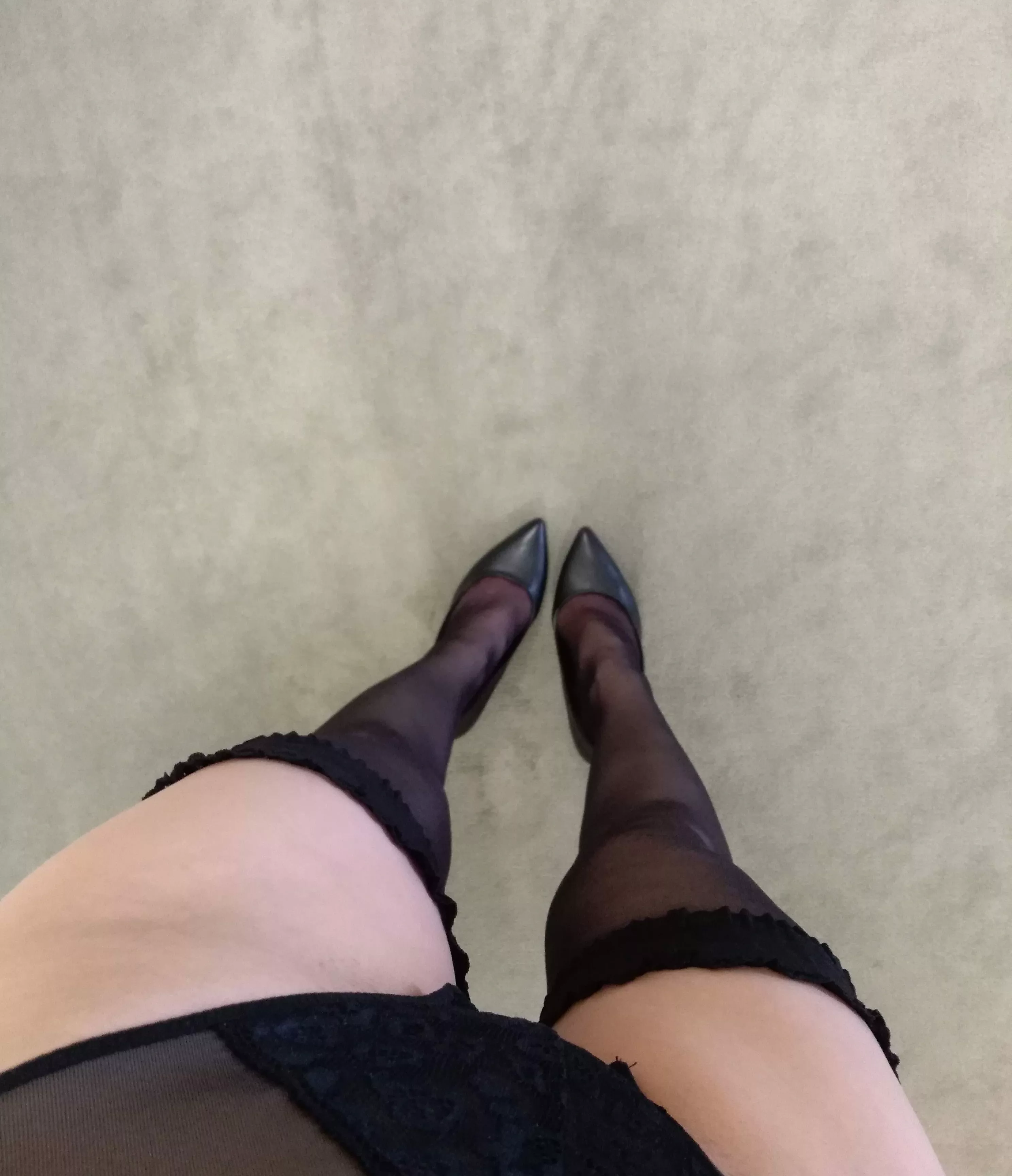 Enjoy the POV of my legs in stockings ;)