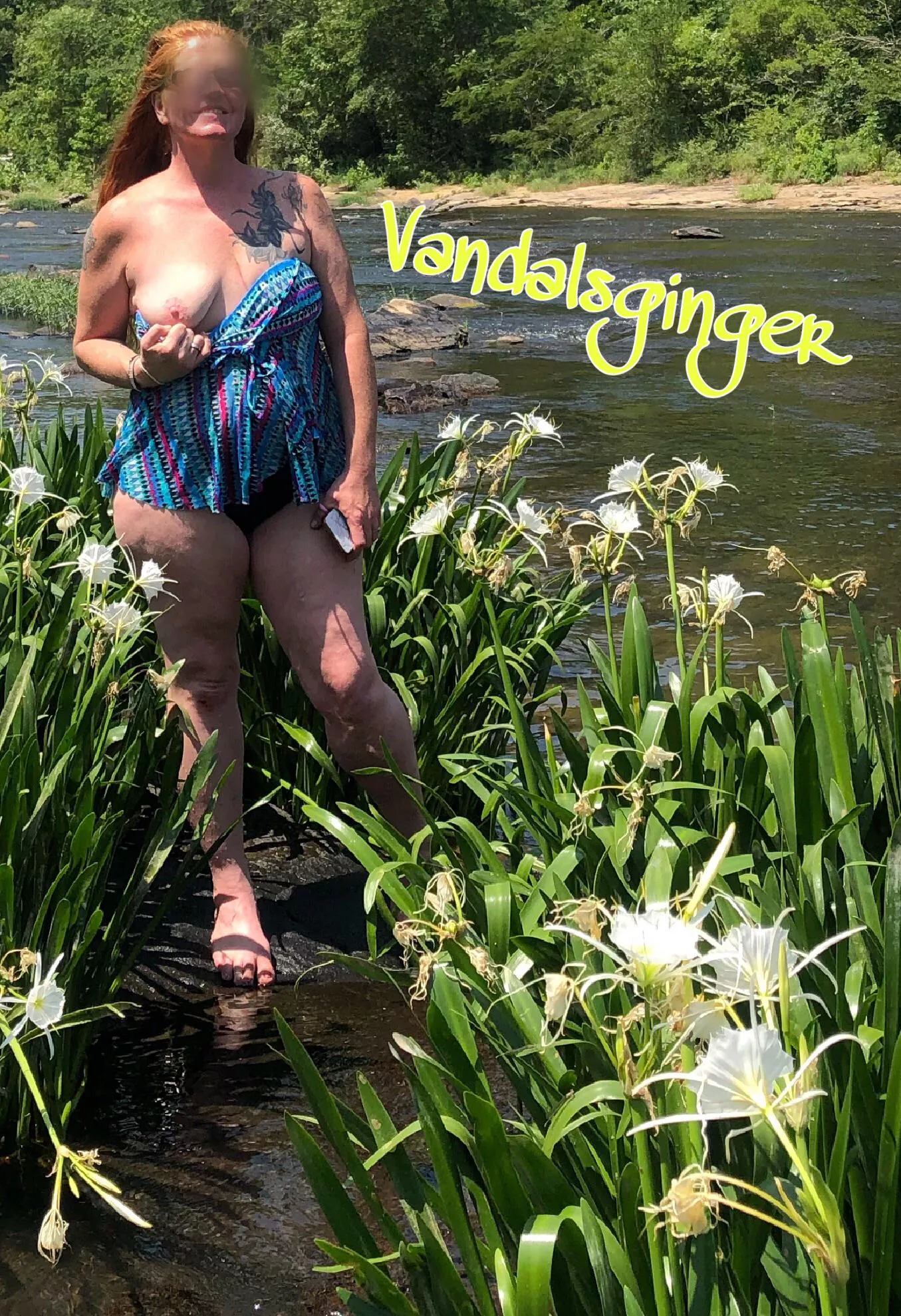 Enjoying the Cahaba lilies 😘