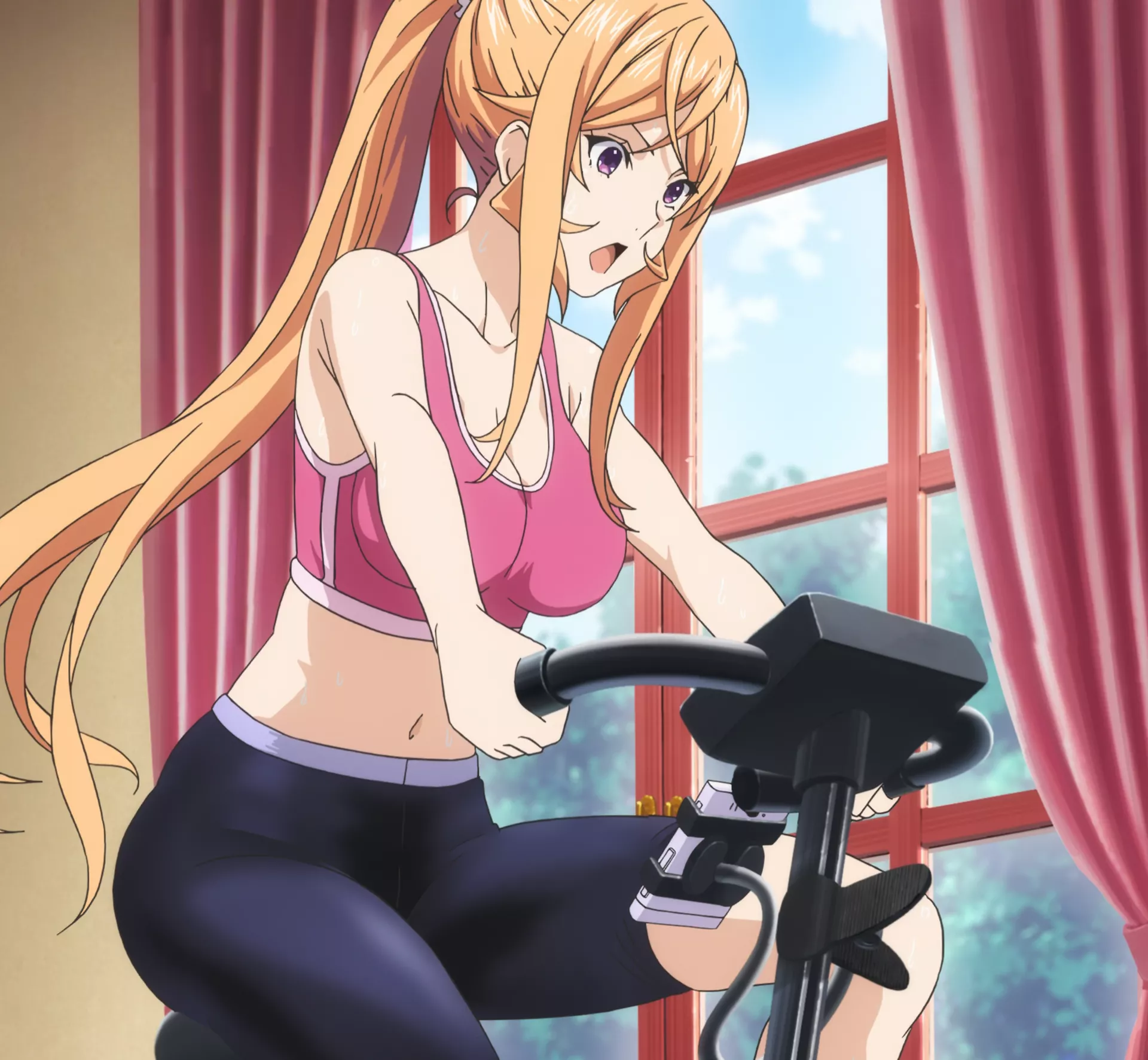 Erina working out [Shokugeki no Souma: Gou no Sara]