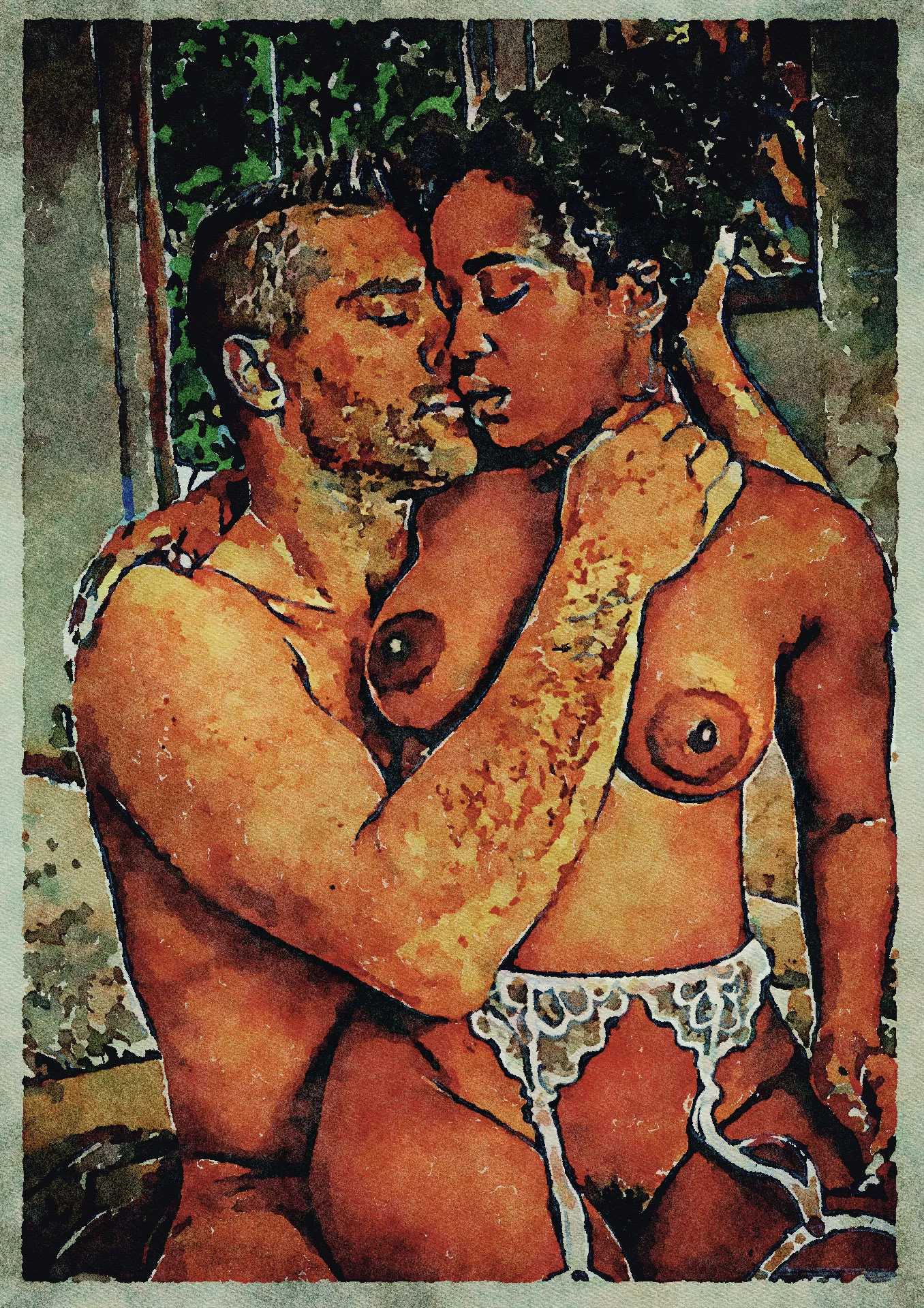 Erotic Digital Watercolor - 11