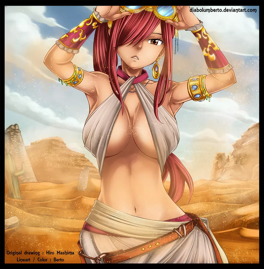 Erza. Who else has a kink for egyptian staff?