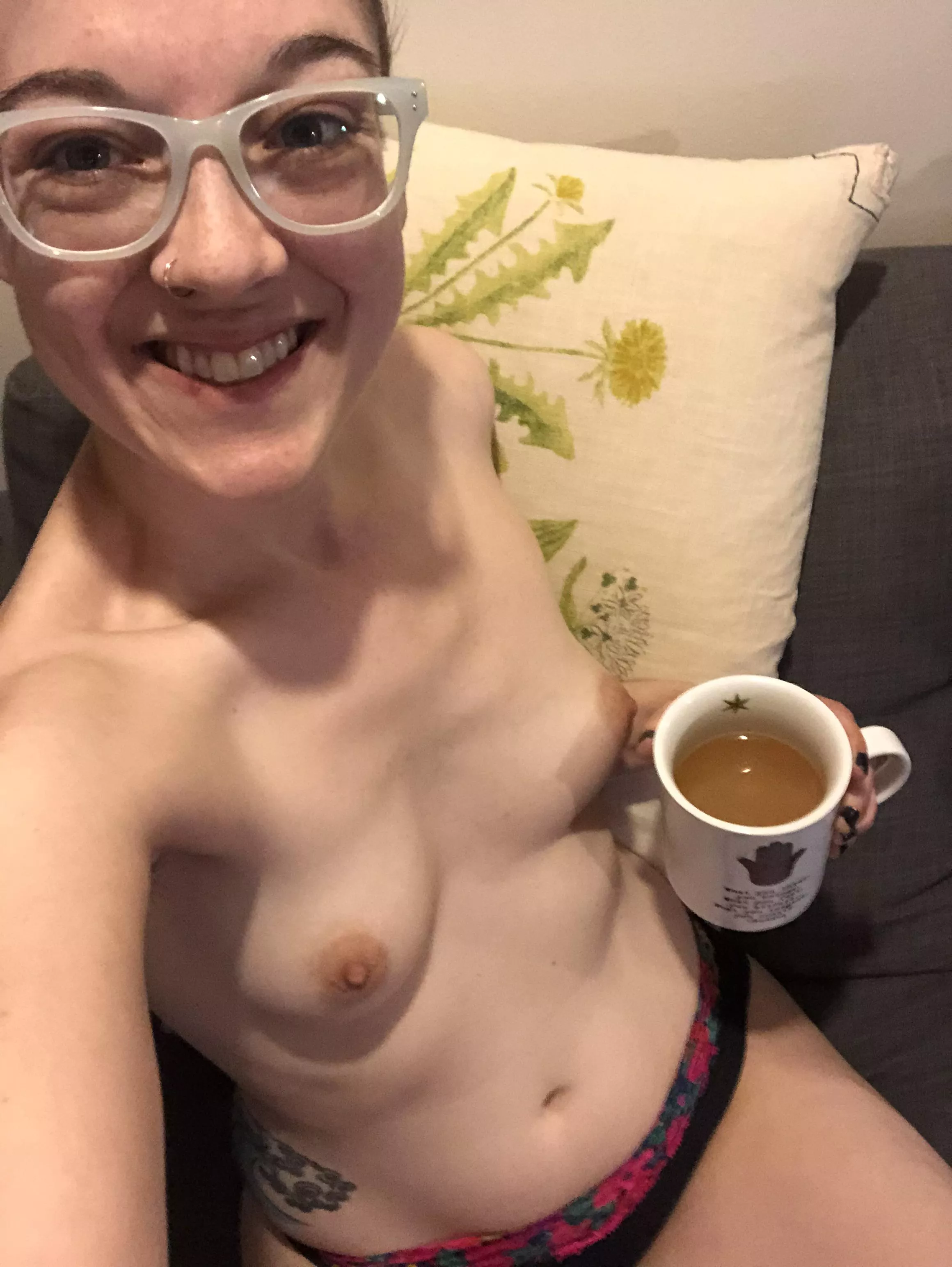 Evening coffee in my underwear, ‘cause I’m a grownup and I can do what I want 😁☕️