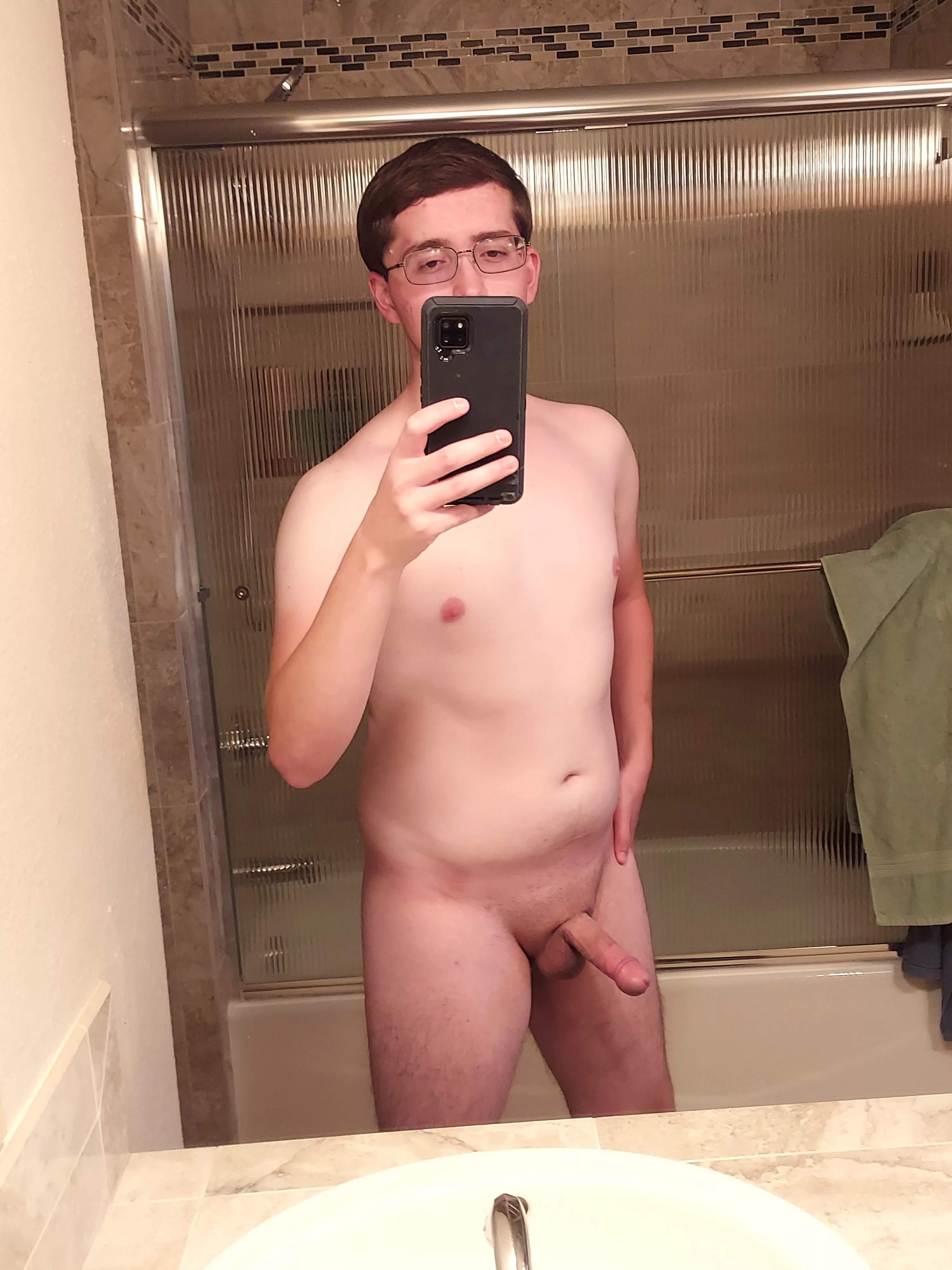 Evening mirror selfie