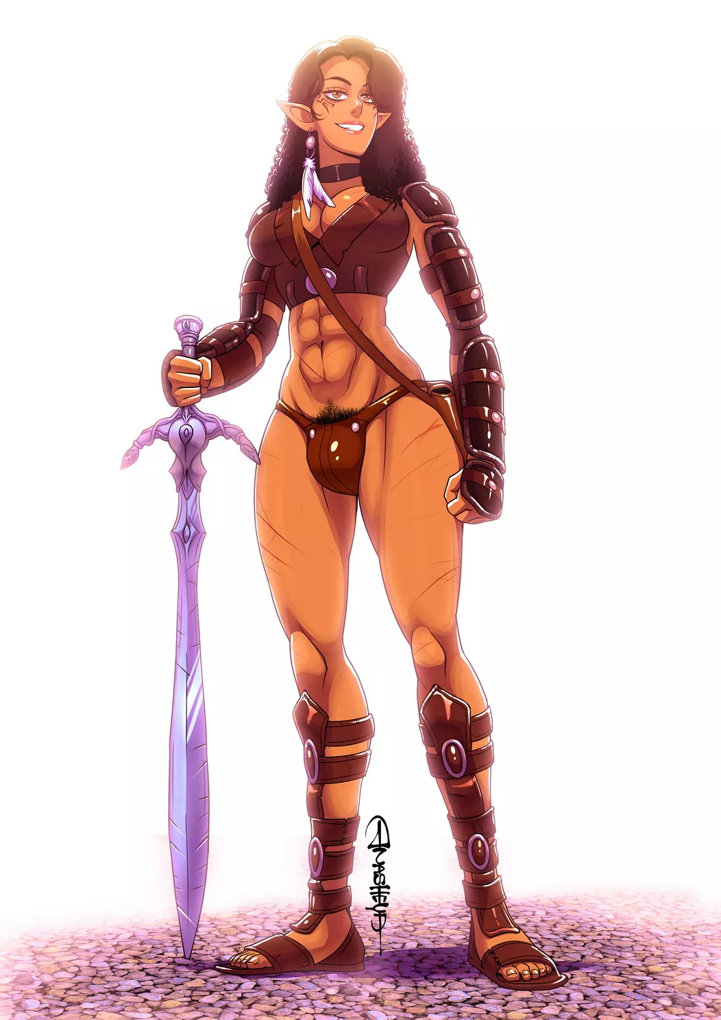 Faelana, the elf warrior by Anasheya