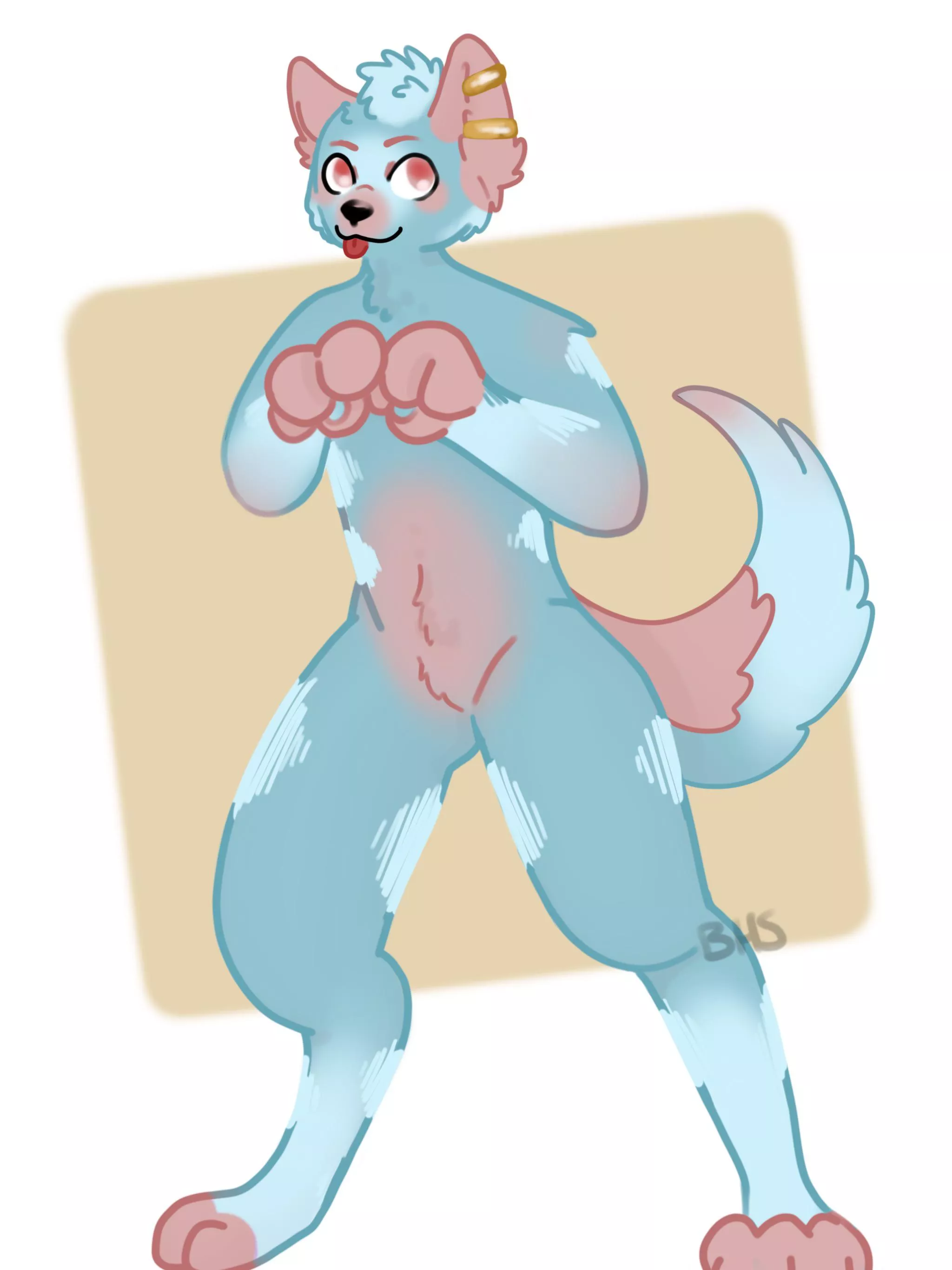 Fairly new to the furry community so I wanted to say hi! (Art by me!)