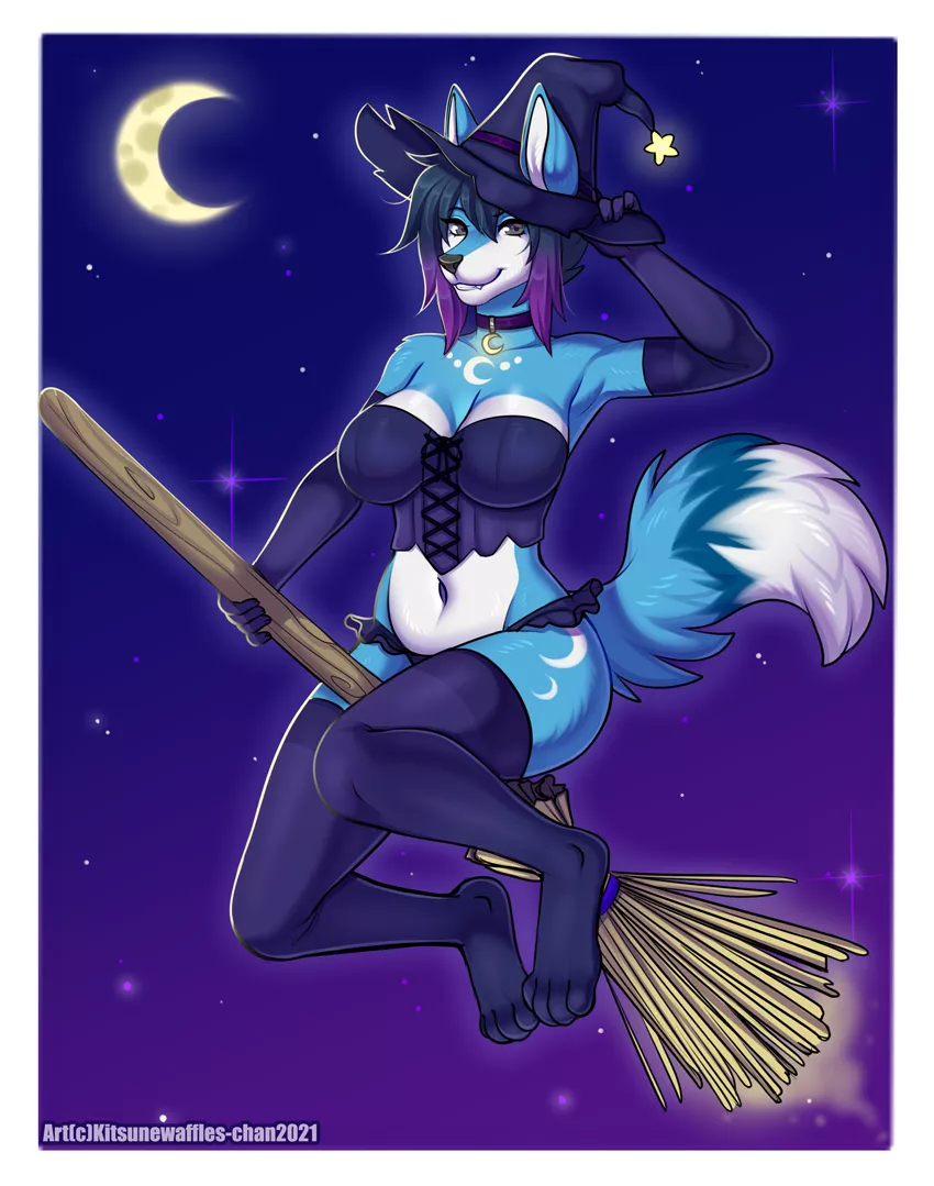 Feelin' Witchy! Finished YCH for Insperatus on FA! (Art by Kitsunewaffles-chan/Myself)