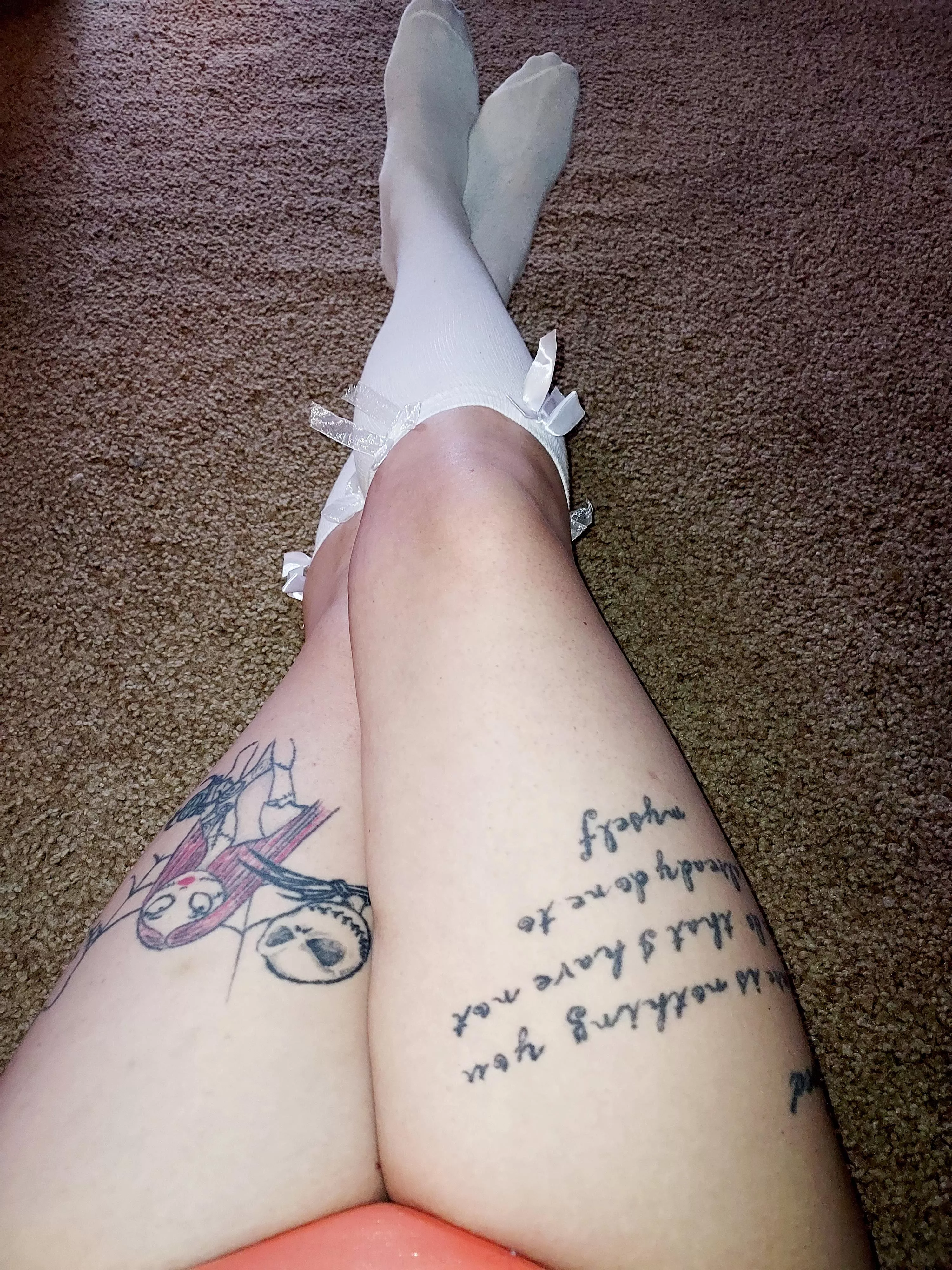 female with wholesome white knee socks...ðŸ˜ˆ