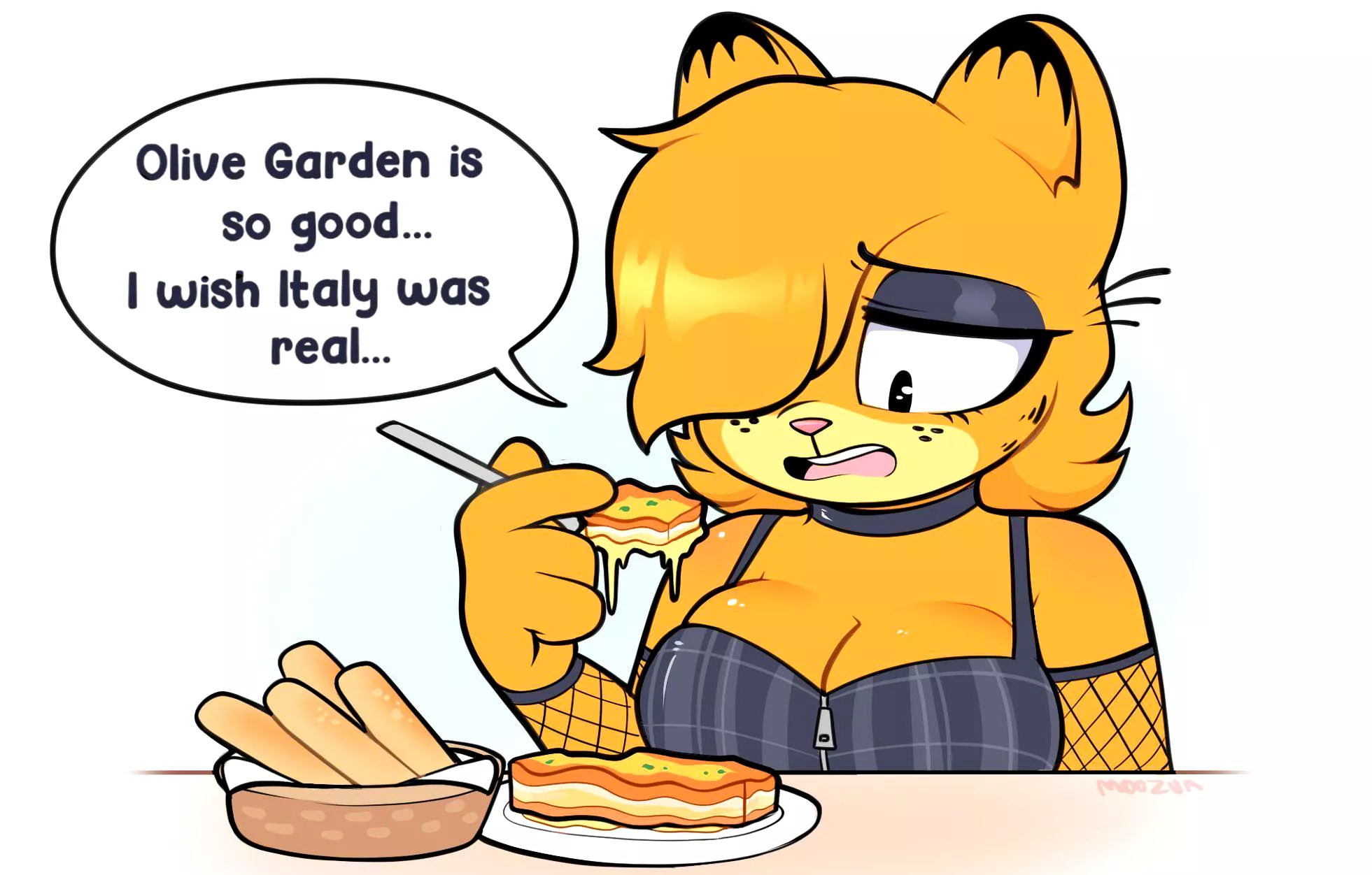 Femboy garfield lookin kinda hot ngl (Moozuamary)