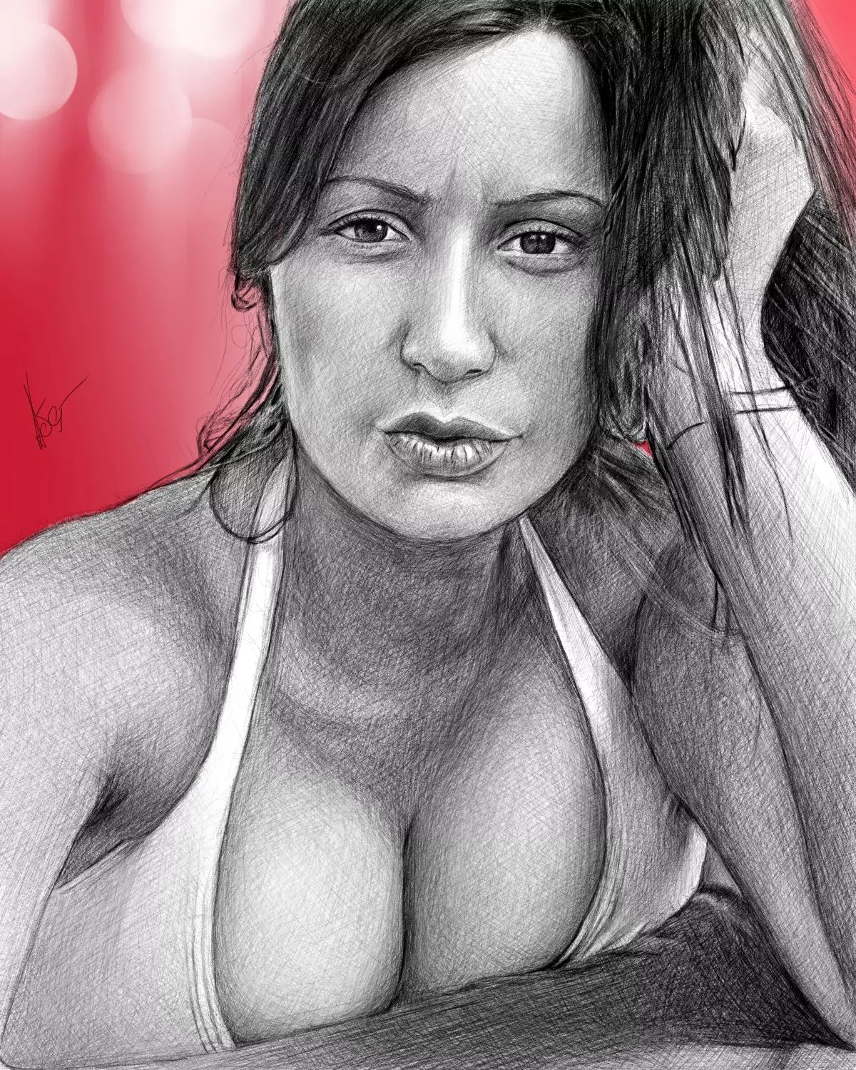 Finished Portrait art for Sensual Jane