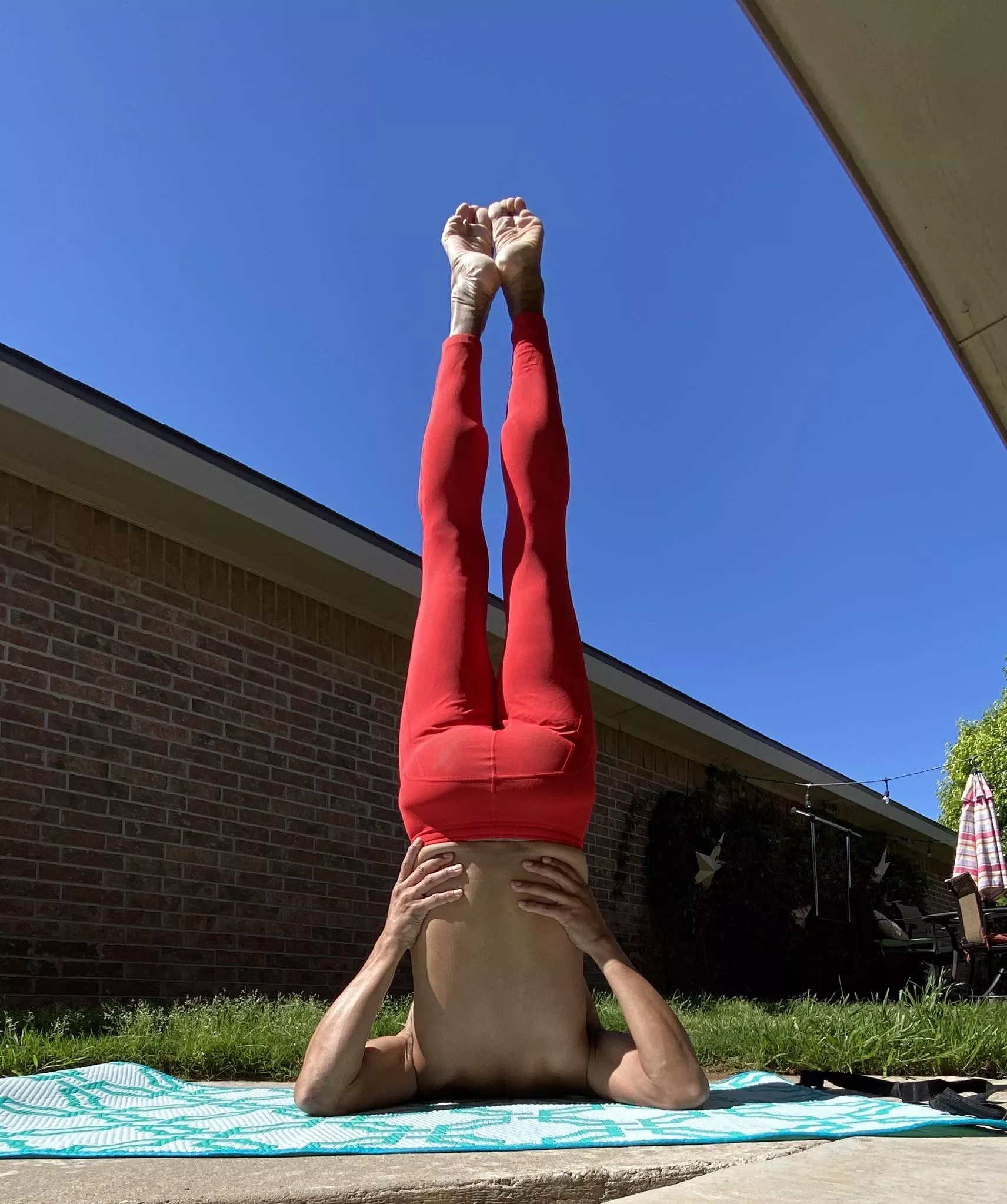 Finished up todayâ€™s workout with a yoga session. Been loving this yoga pose.