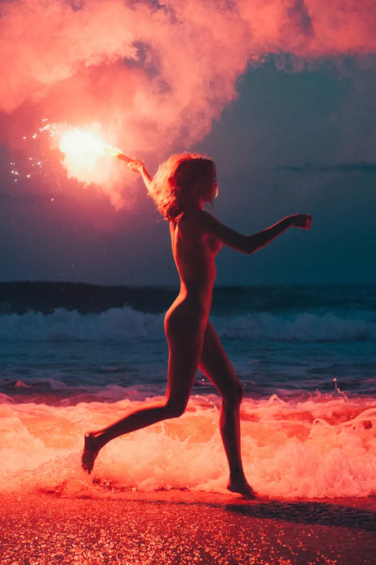 fireworks on the beach