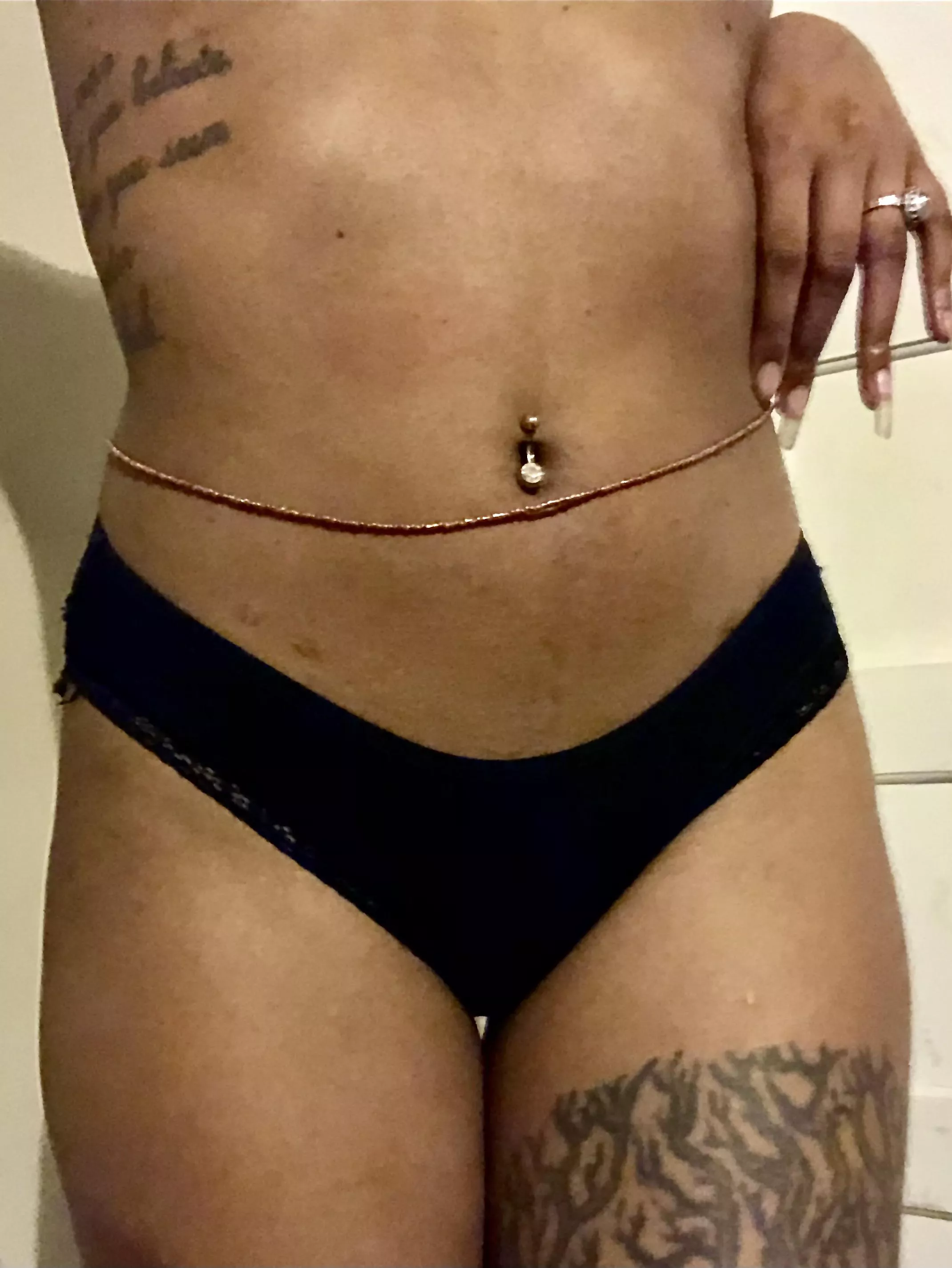 [F]irst a belly ring. Now a bellychain. Decorate your whole body!