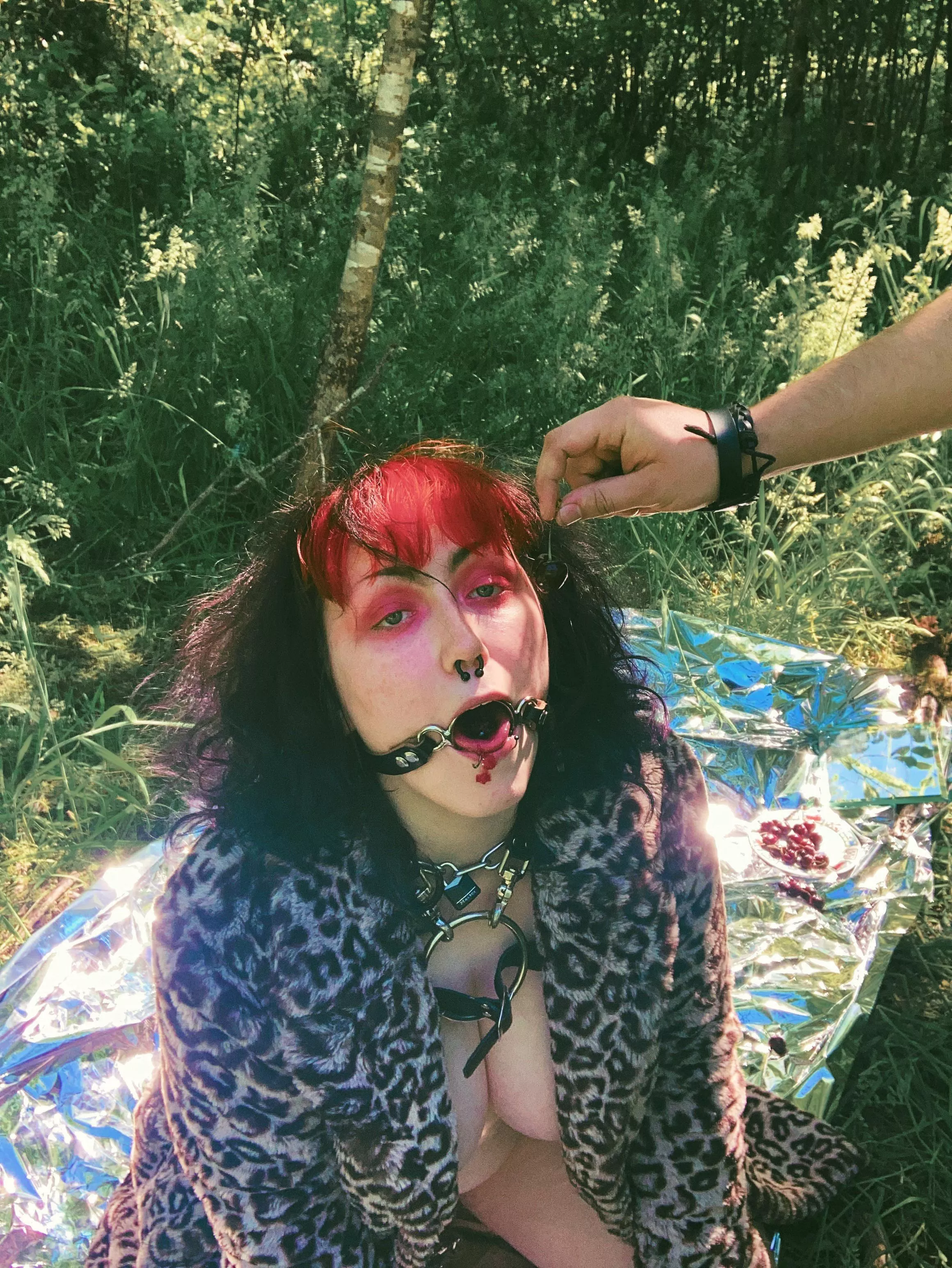 First post here! Gagged & made to eat some cherries 🍒