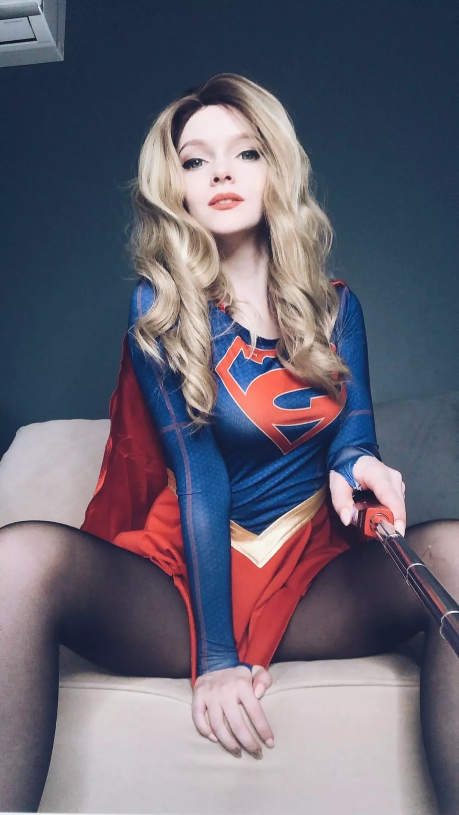 First selfie of my new Supergirl cosplay