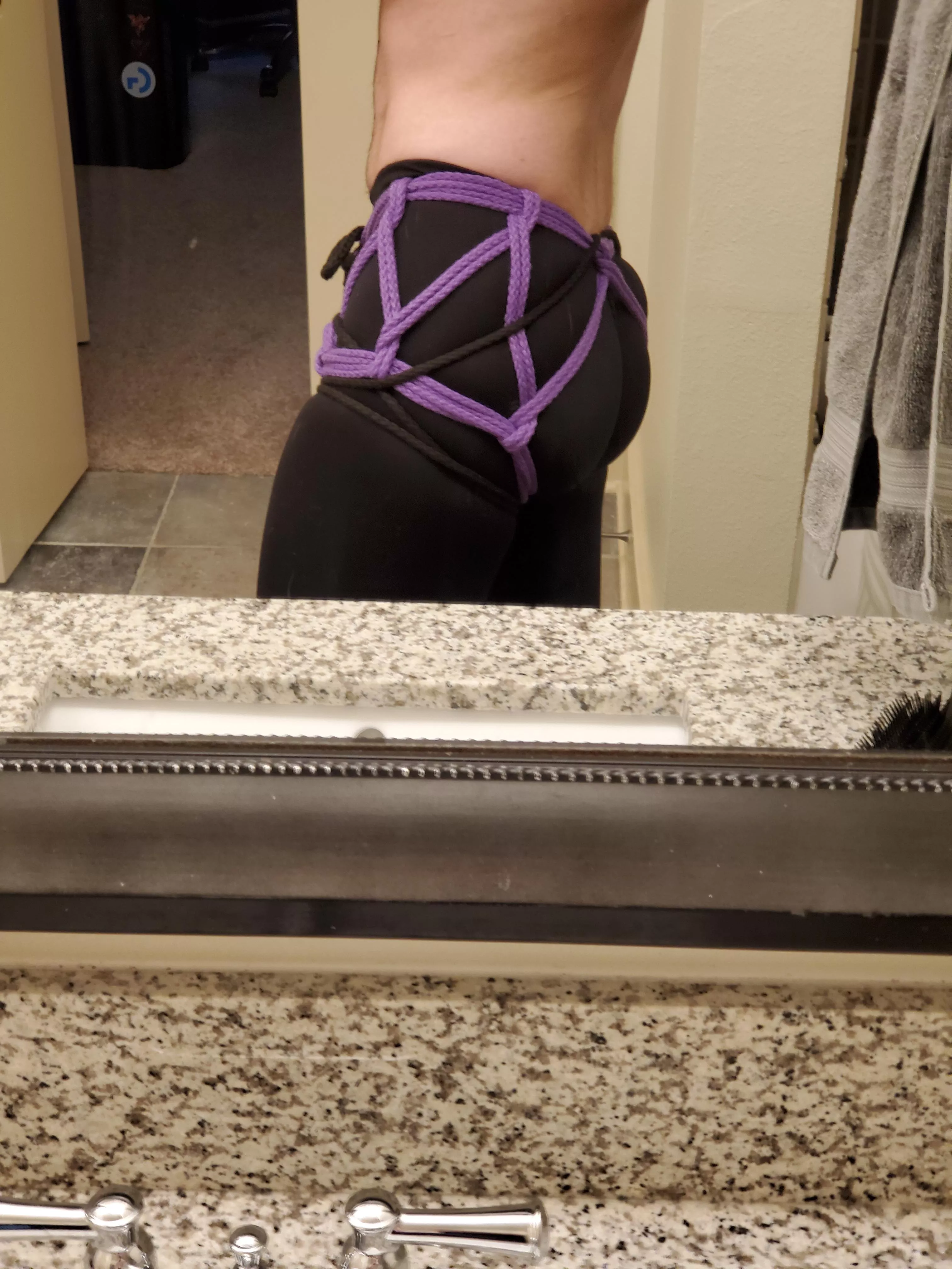 First time attempting a drum harness. Hassle to self tie.