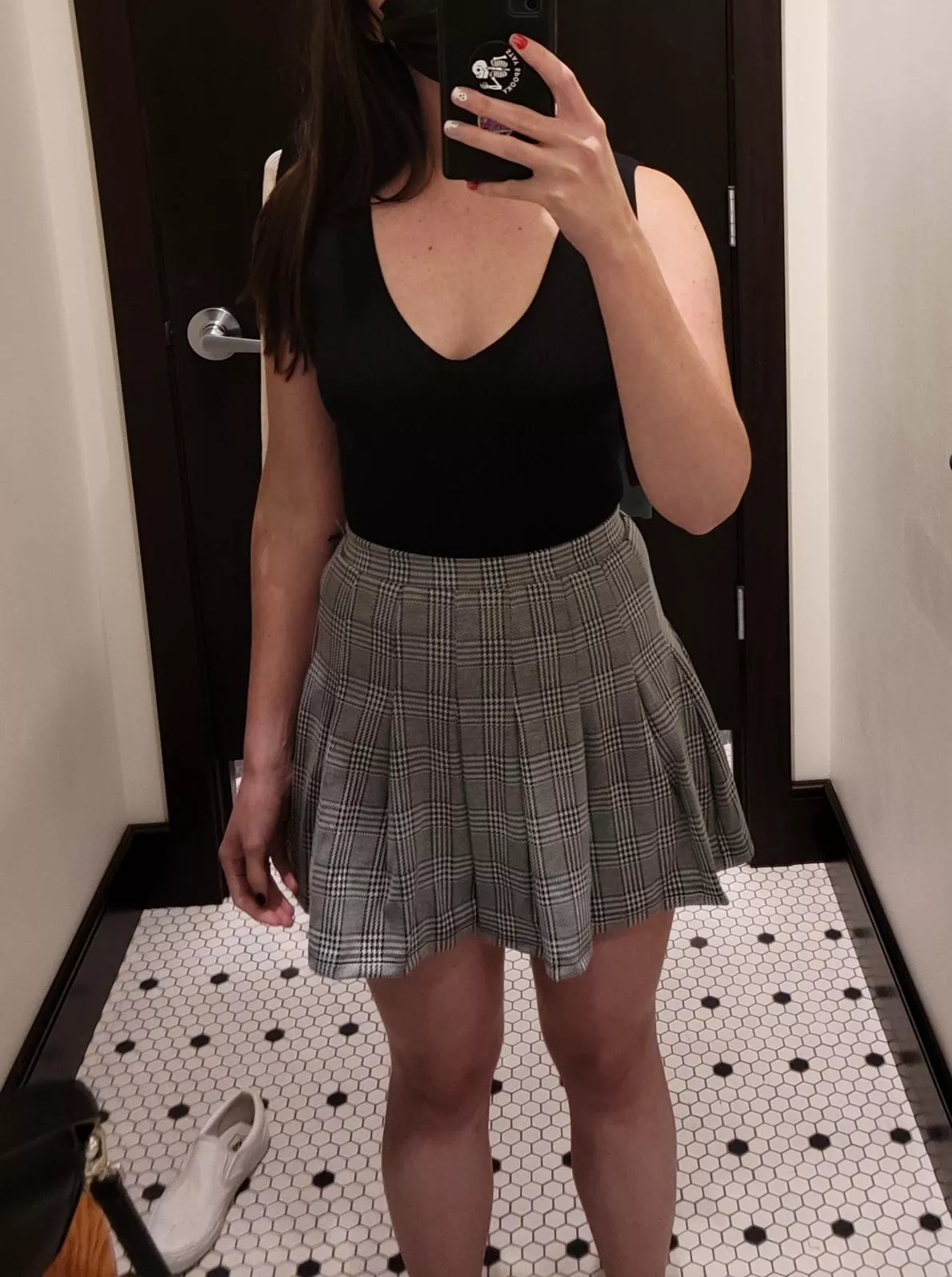 [F]irst time ever buying a mini skirt. Can't wait to have fun in it!