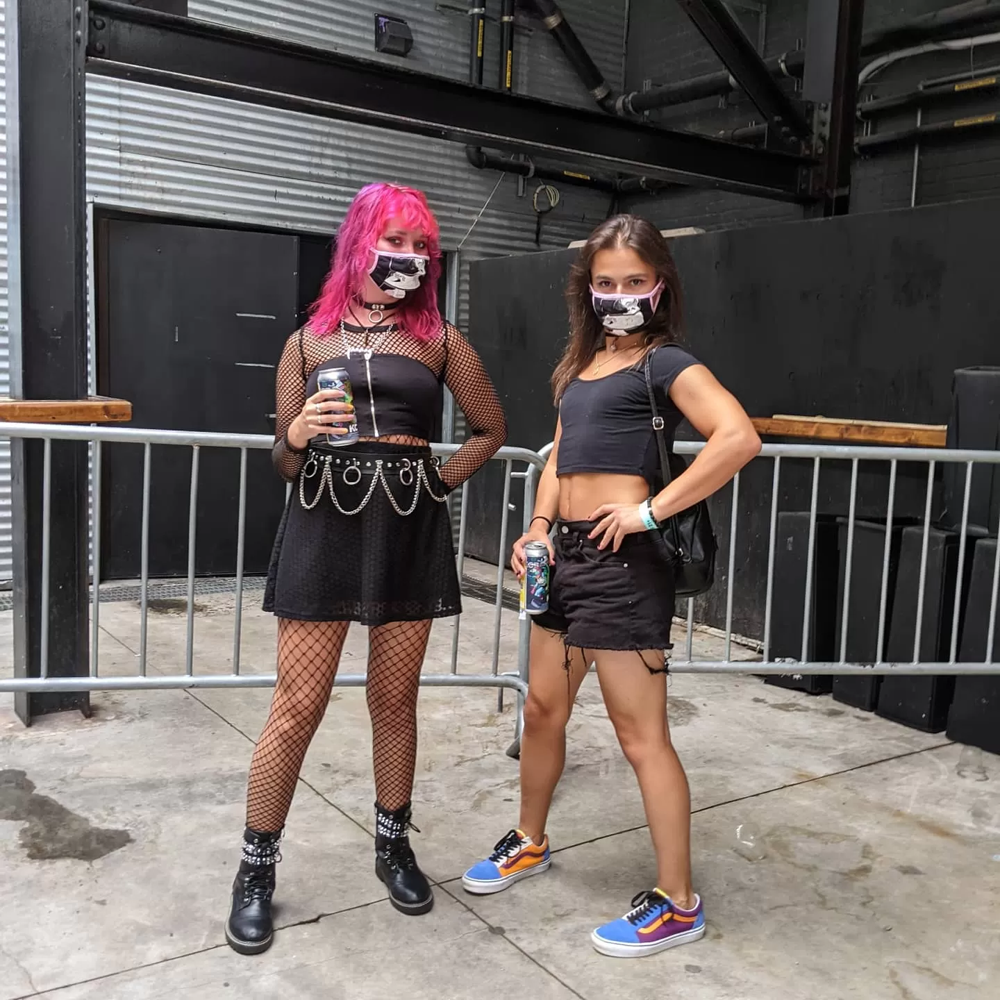 First time fem in public - my partner (left) and I (right) in Brooklyn for a concert the other day