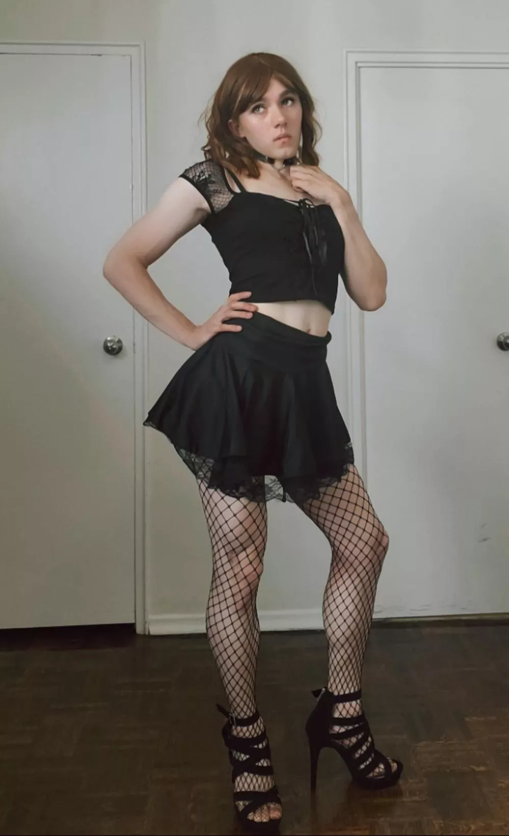 First time modelling these heels. How did I do? Do I pull off the goth look well?