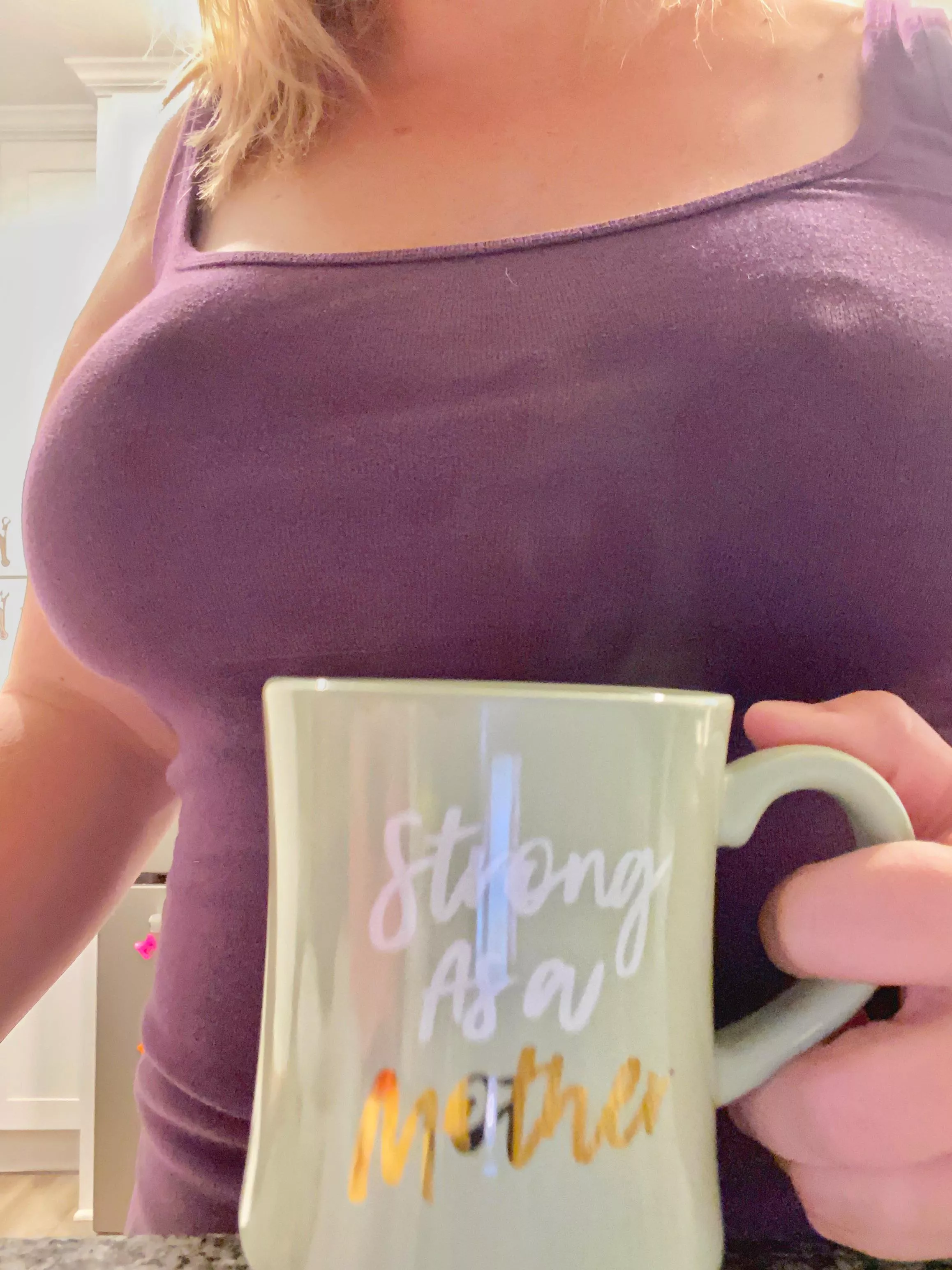 First time posting here. Here are some braless boobs and coffee for your Saturday morning. (OC)