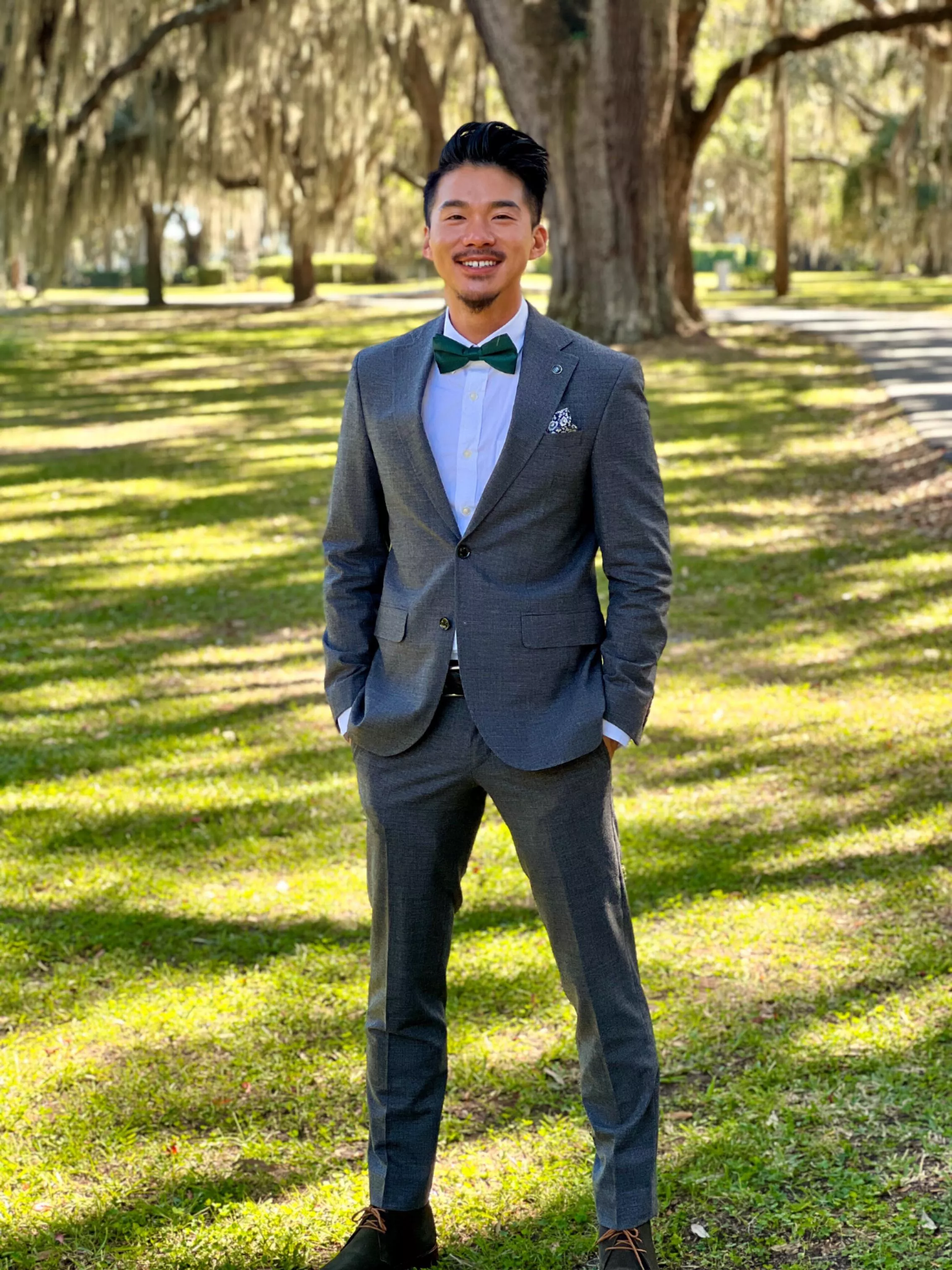 First time wearing a bowtie, proudly being out while visiting the deep south