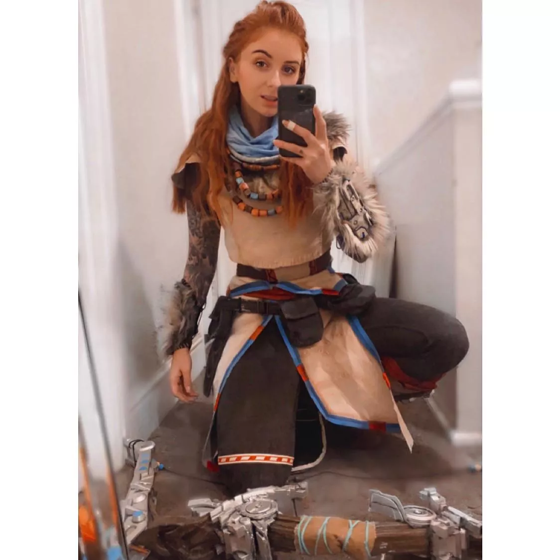 First try on of my new Aloy Cosplay 🥺 it’s been on my list for about 3/4 years and I finally did it! 😭