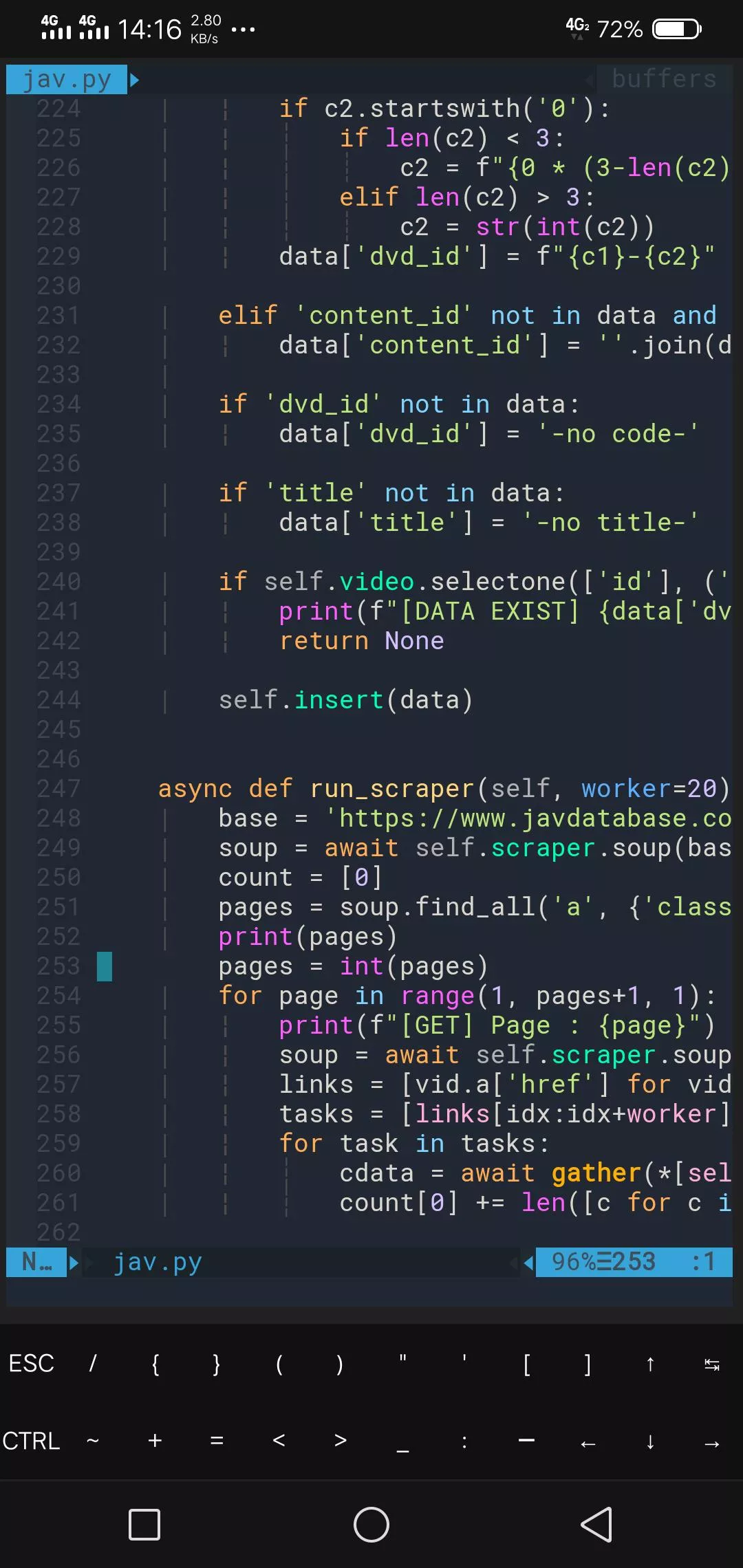 Fisished JAV Database Python Script with SQLite3