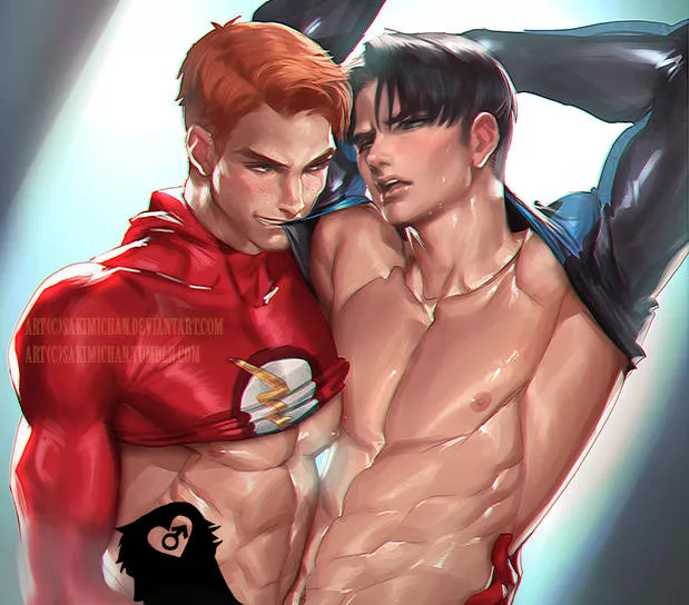 Flash X Nightwing by Sakimi Chan