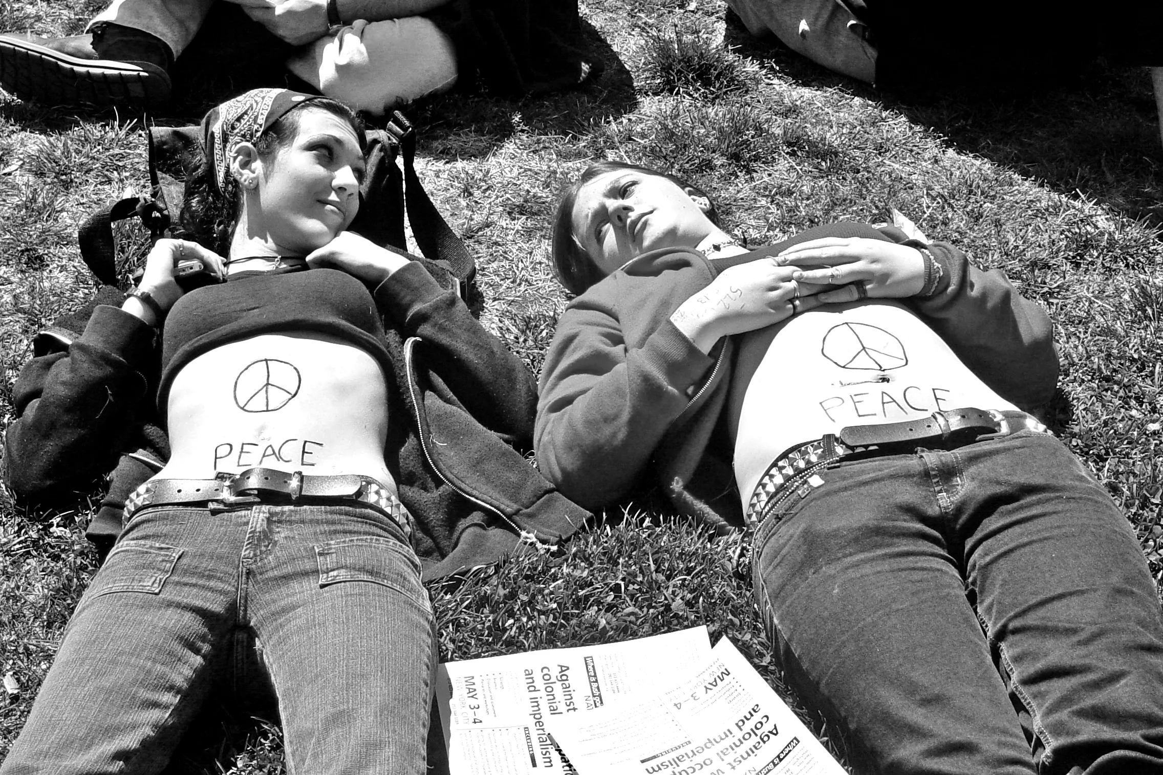 Flashback - me (on the left) and a friend, DC, protesting the Iraq War in 2003